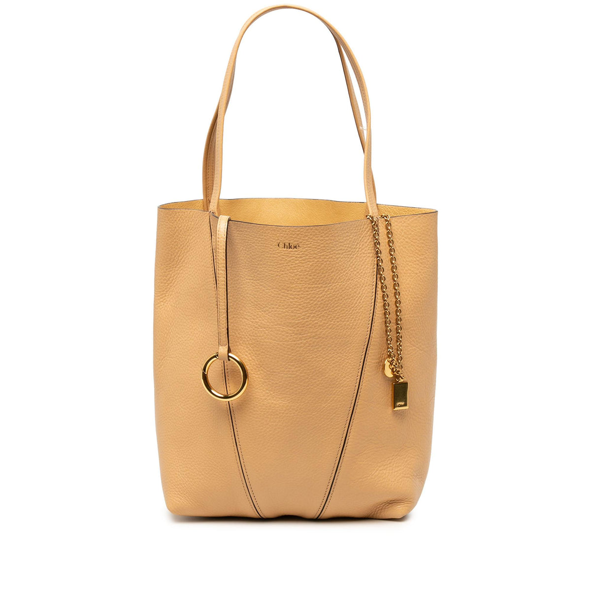 Chloe Grained Calfskin Spin Tote