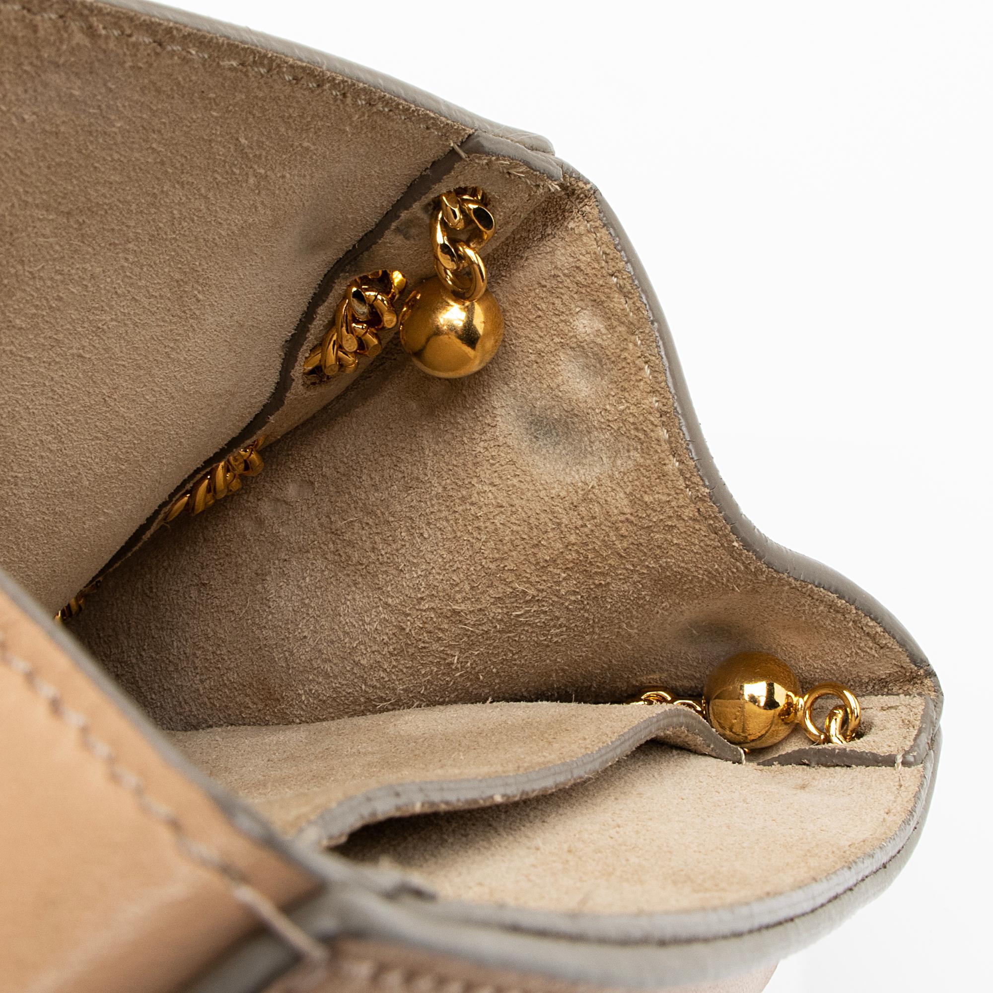 Chloe Lambskin Drew Chain Embellished Mini Shoulder Bag (SHF-23119)