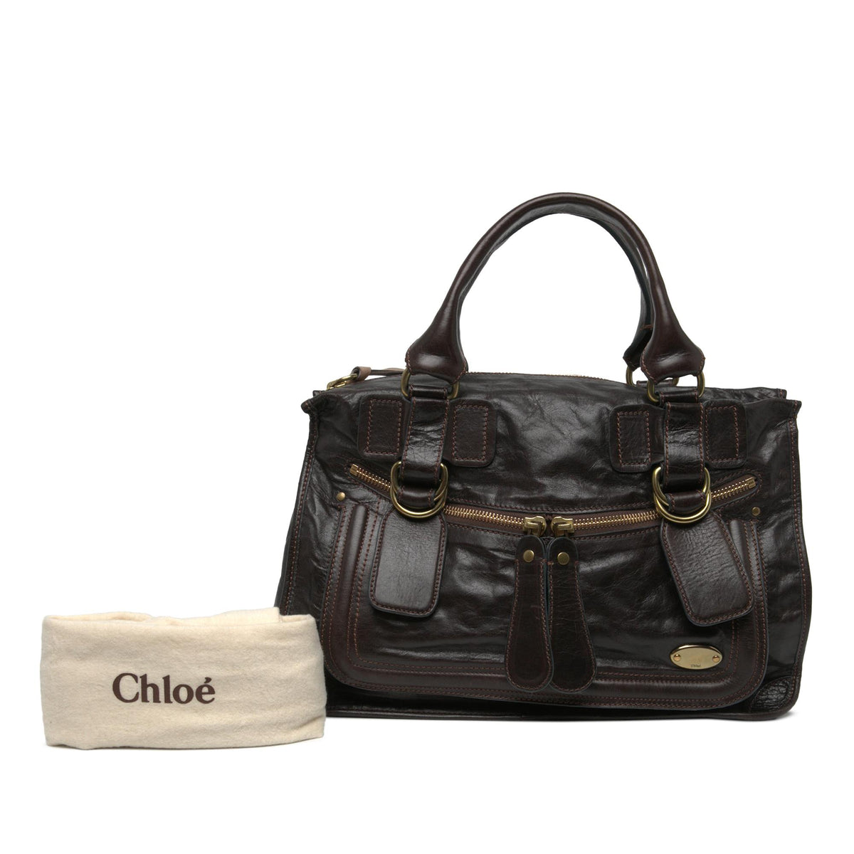 Chloe Large Leather Bay Satchel