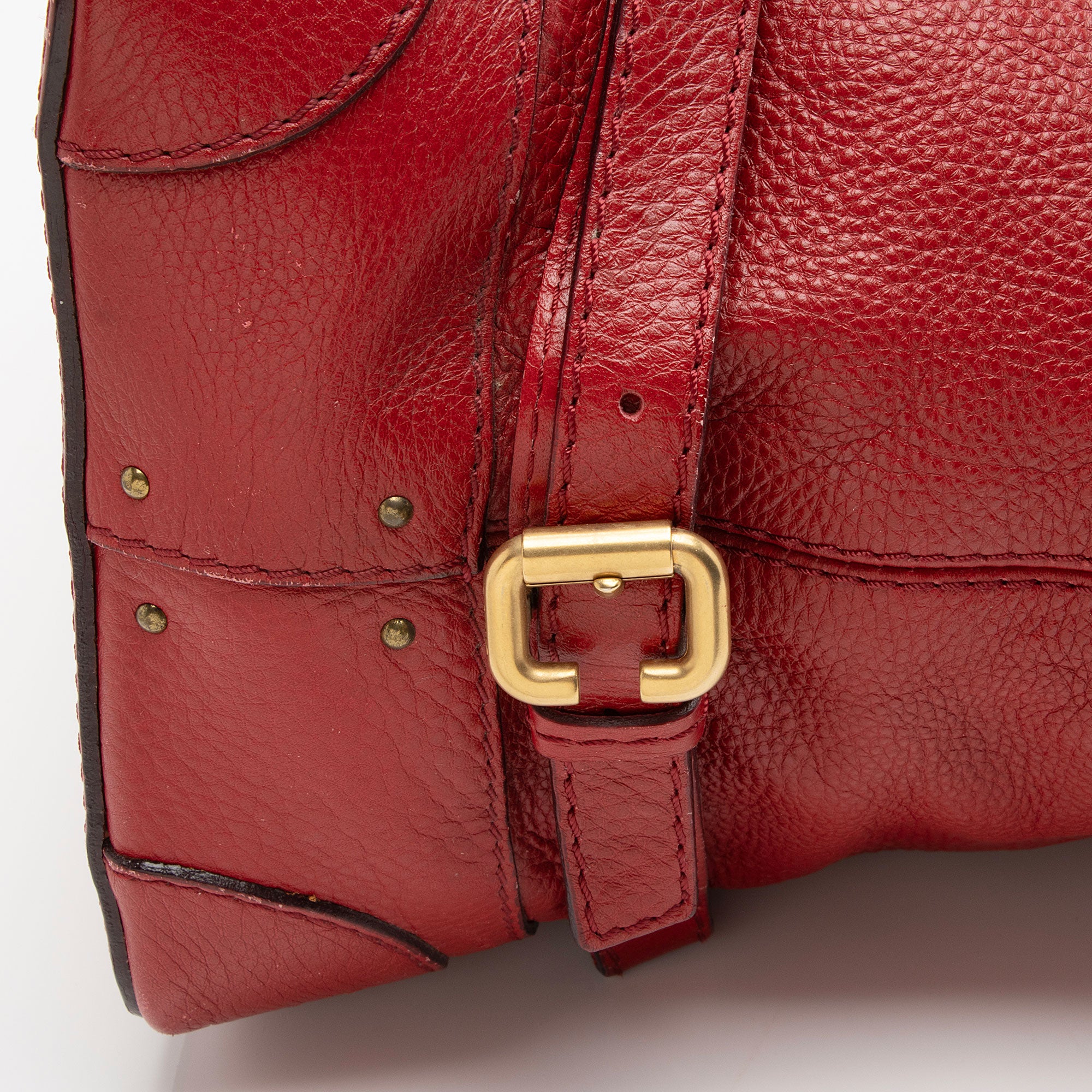Chloe Leather Paddington Dome Satchel (SHF-cx83UC)