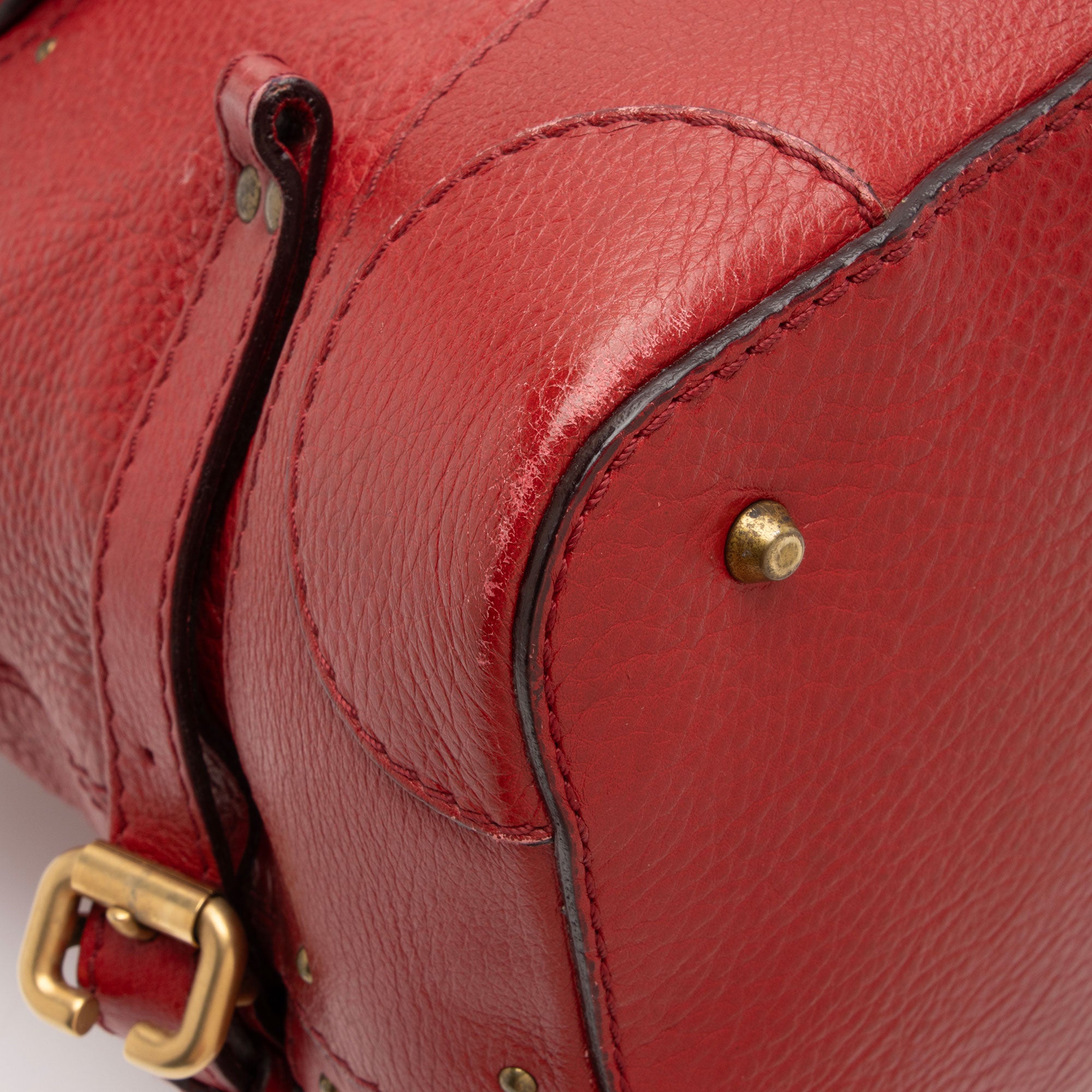Chloe Leather Paddington Dome Satchel (SHF-cx83UC)