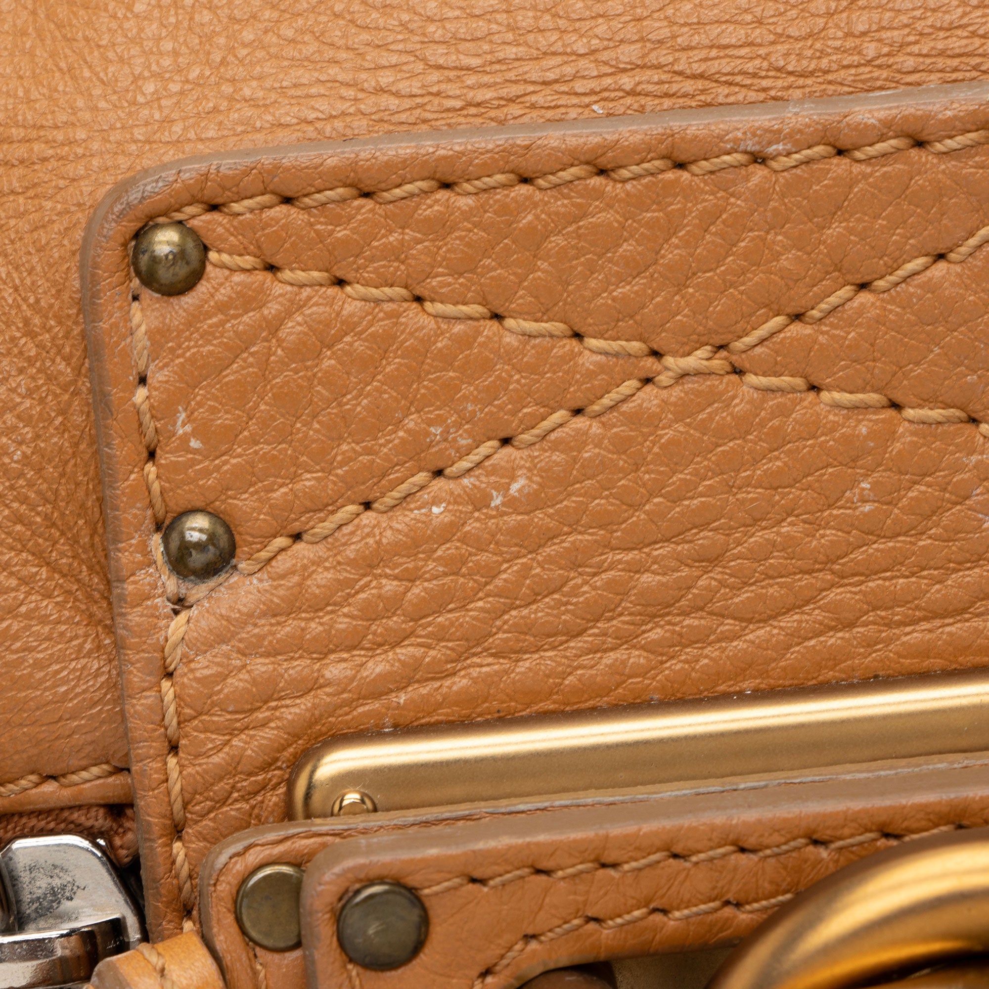 Chloe Leather Paddington Front Pocket Satchel (SHF-8K8YZv)