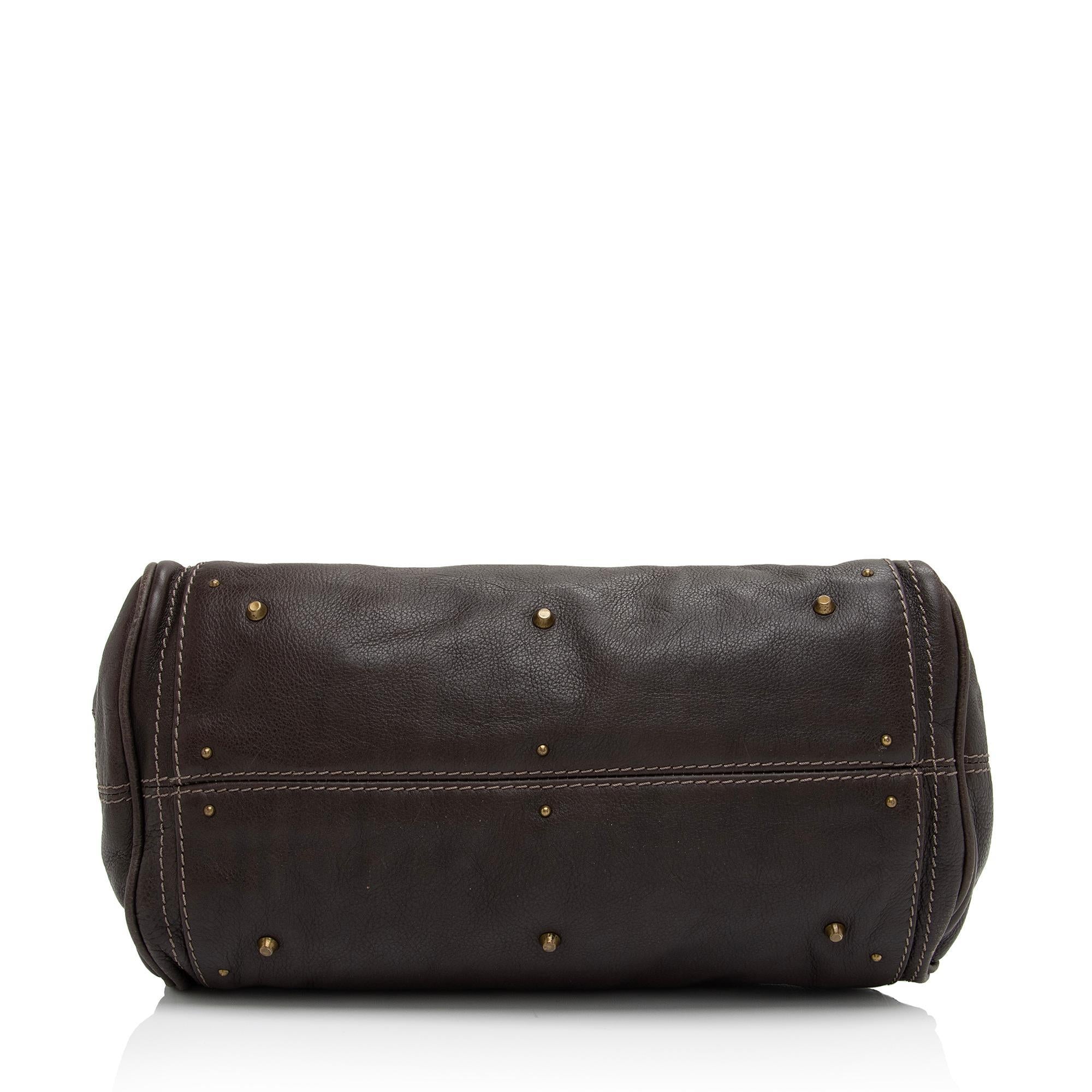 Chloe Leather Paddington Medium Satchel (SHF-j2irxU)