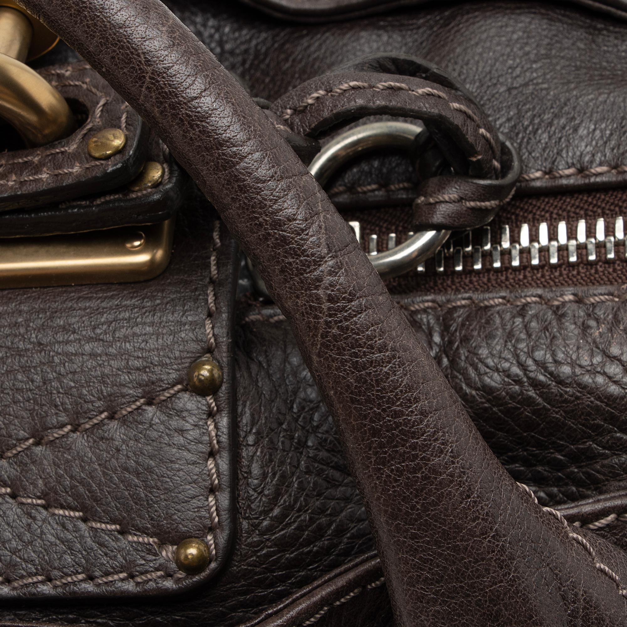 Chloe Leather Paddington Medium Satchel (SHF-j2irxU)