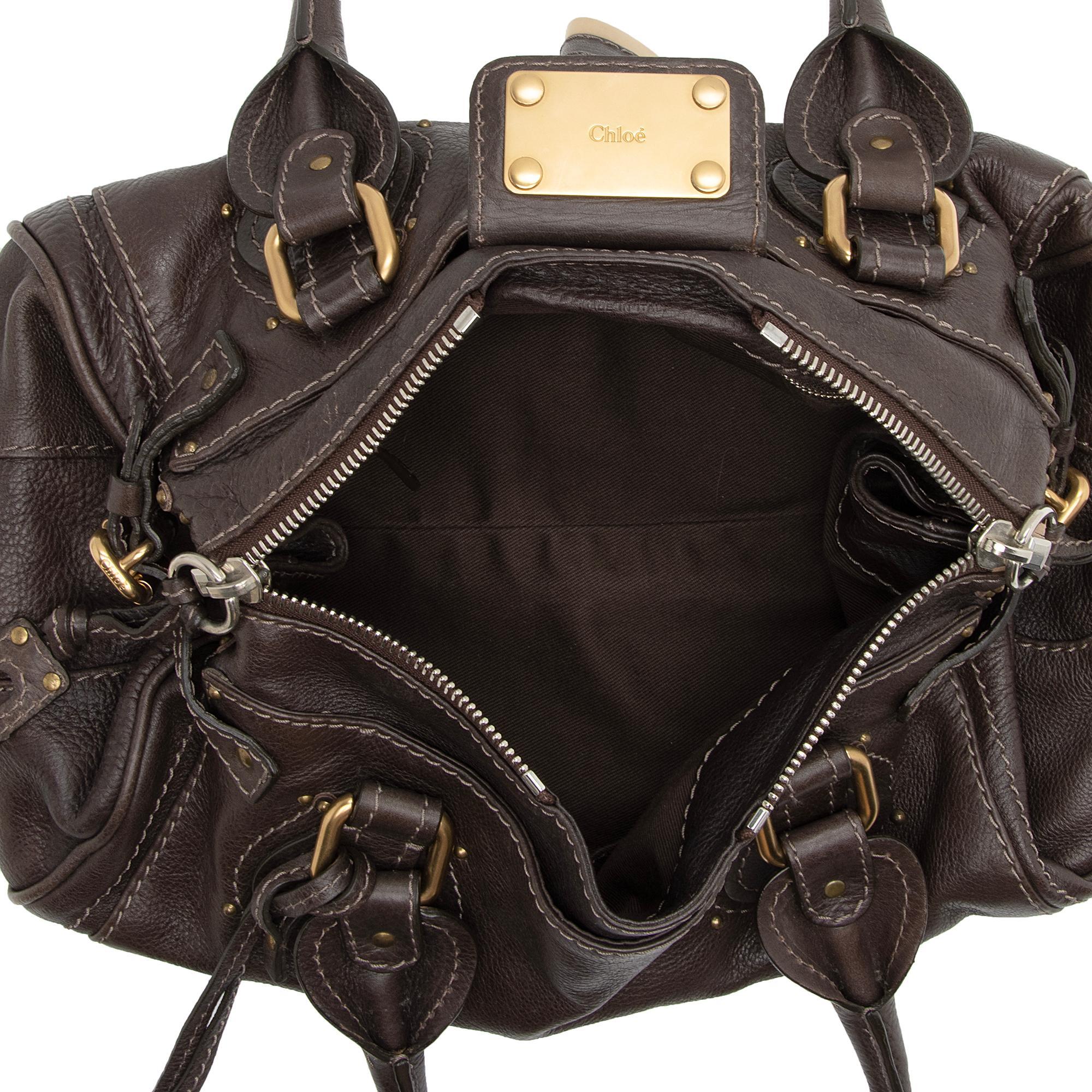 Chloe Leather Paddington Medium Satchel (SHF-j2irxU)