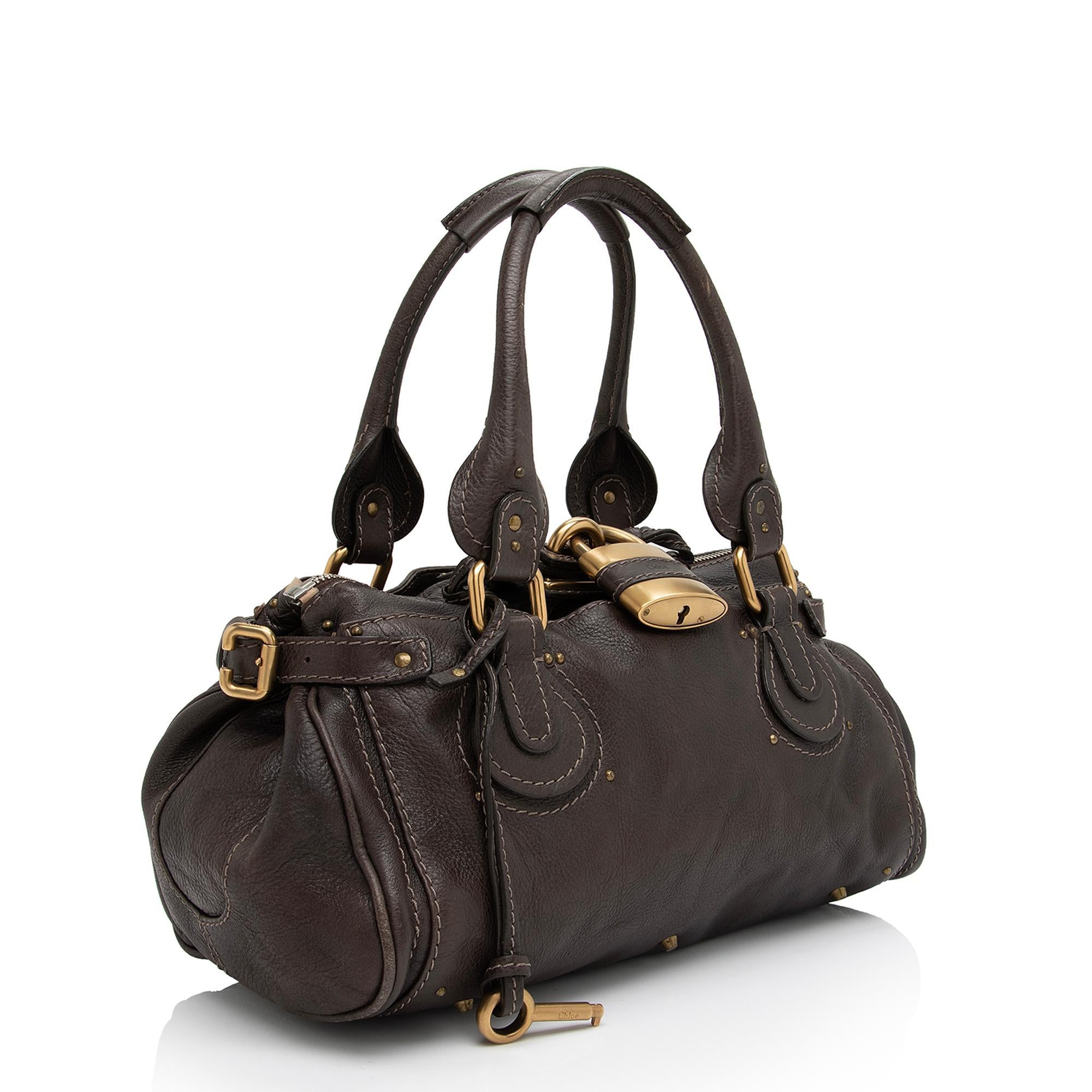 Chloe Leather Paddington Medium Satchel (SHF-j2irxU)