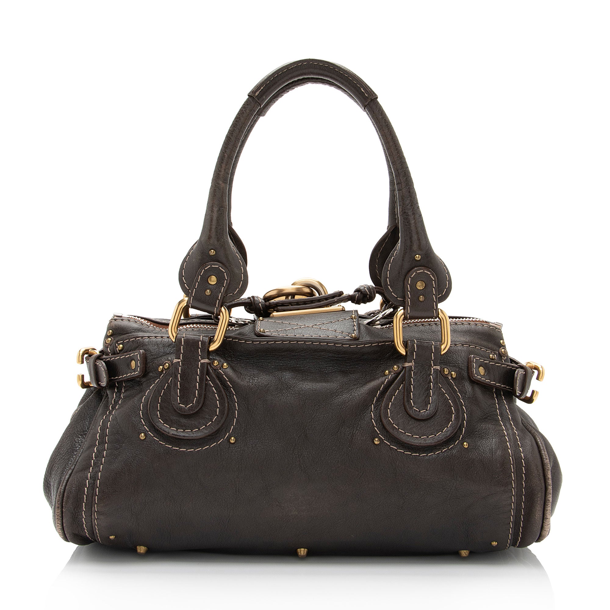 Chloe Leather Paddington Medium Satchel (SHF-J9sFs2)