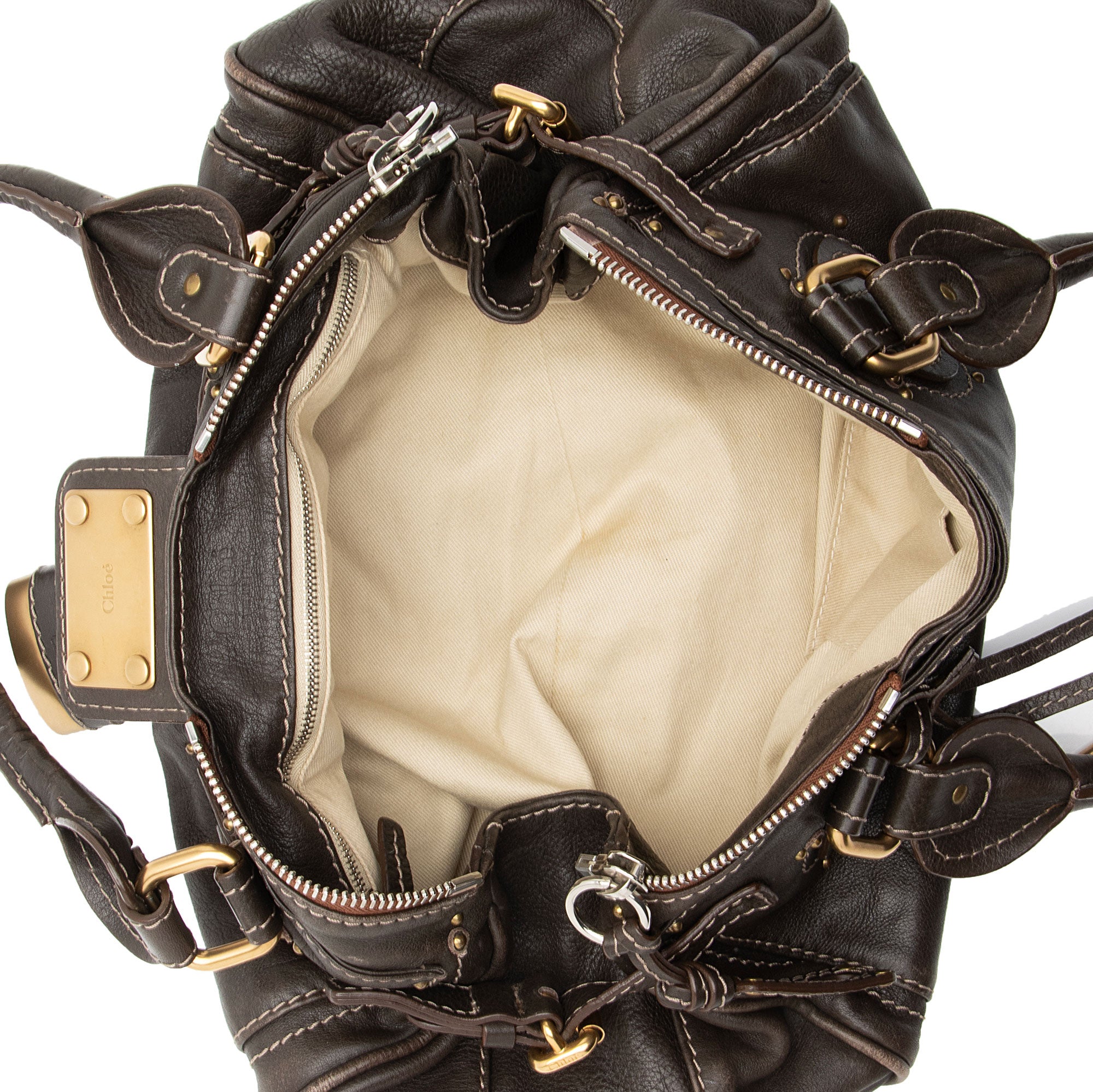 Chloe Leather Paddington Medium Satchel (SHF-J9sFs2)