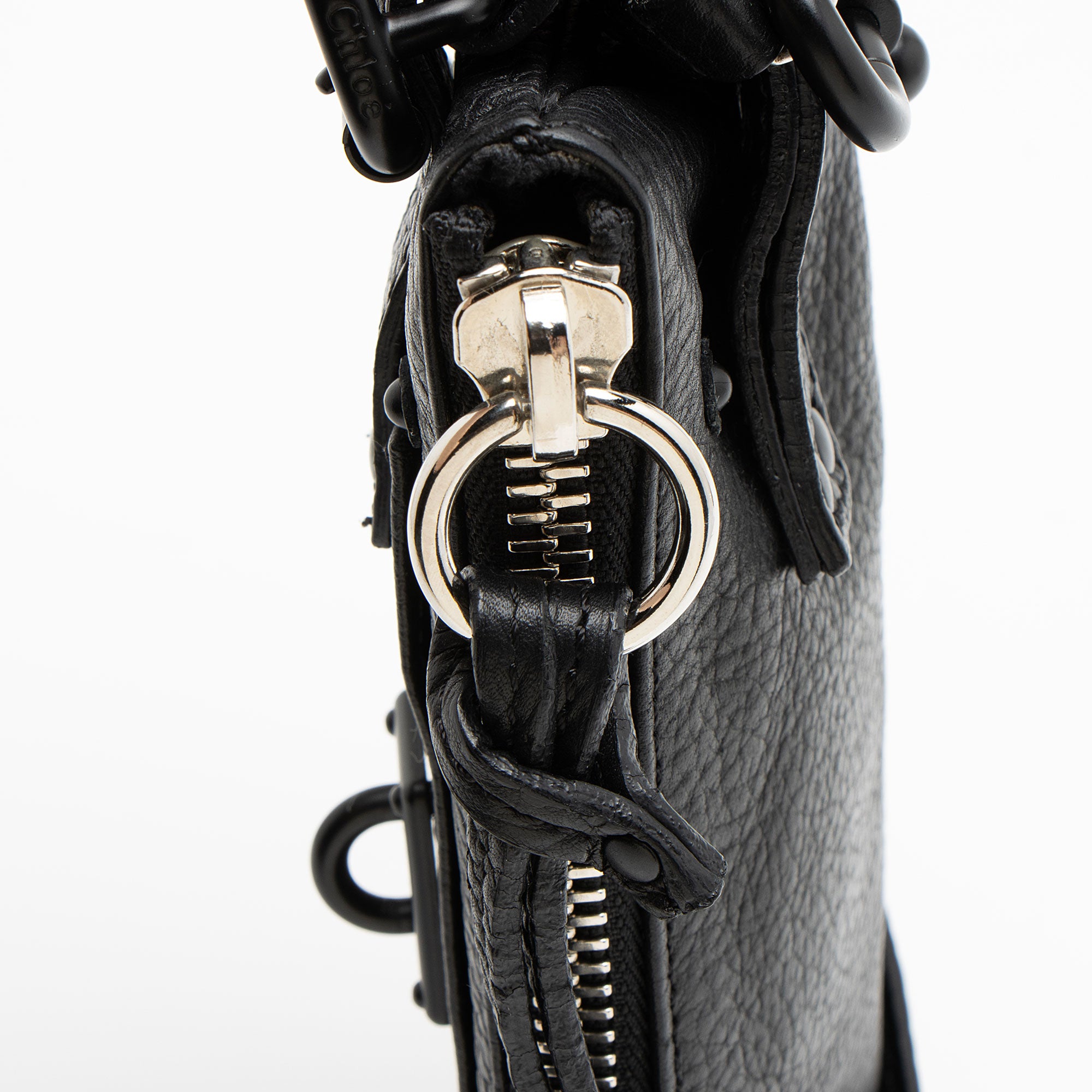 Chloe Leather Paddington Mini Clutch (SHF-OZoAbM)