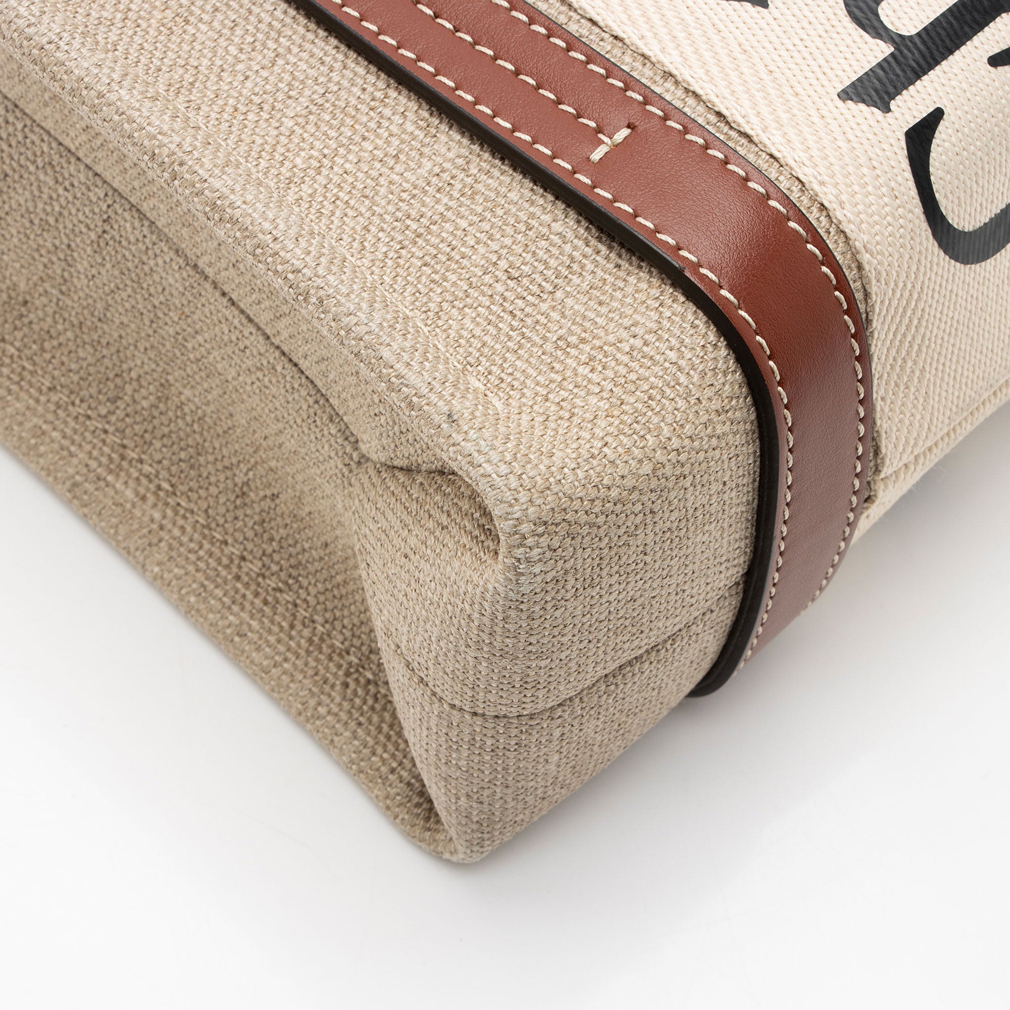 Chloe Linen Canvas Woody Small Tote
