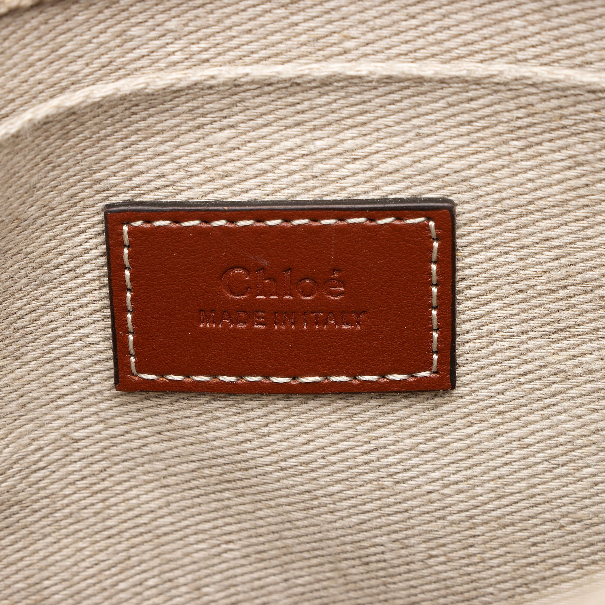 Chloe Linen Canvas Woody Small Tote