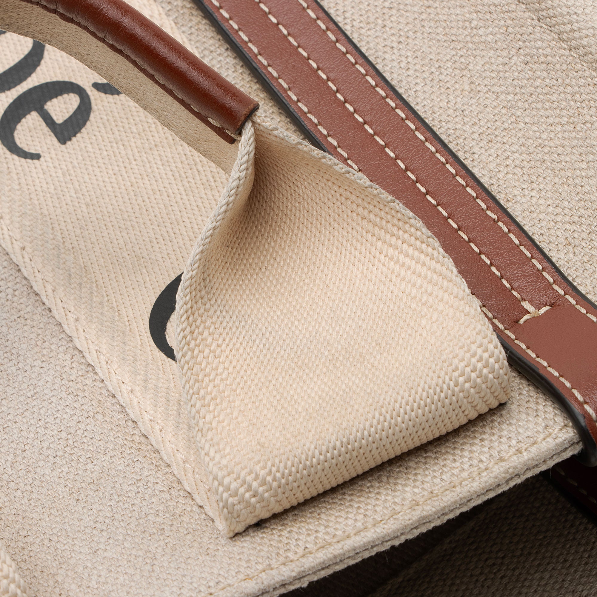 Chloe Linen Canvas Woody Small Tote
