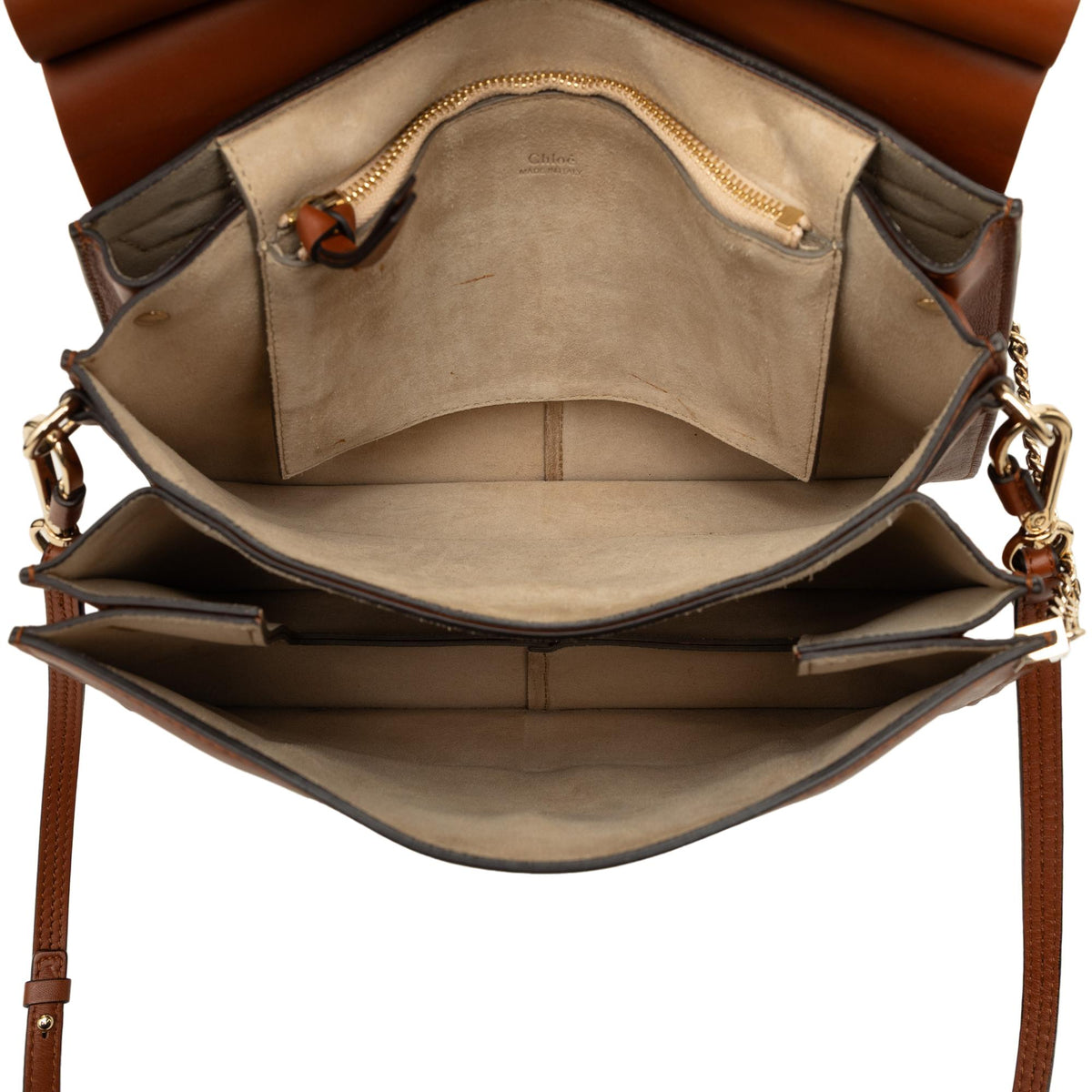 Chloe Medium Calfskin and Suede Faye Crossbody