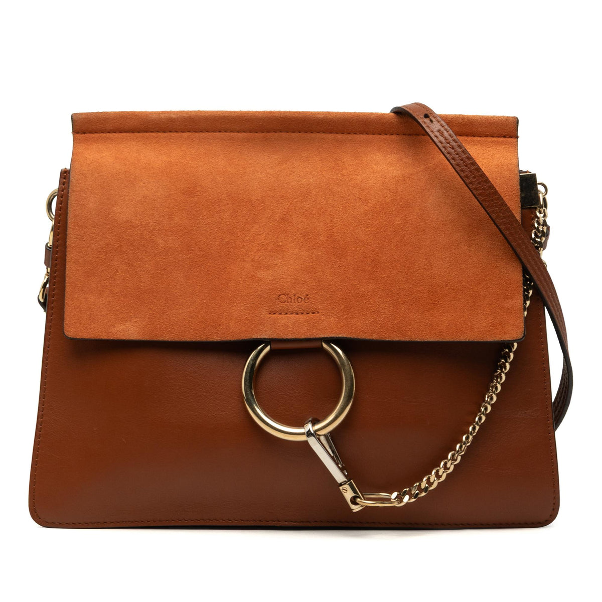 Chloe Medium Calfskin and Suede Faye Crossbody
