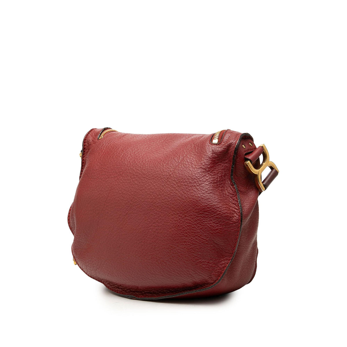 Chloe Medium Grained Calfskin Marcie Saddle Crossbody