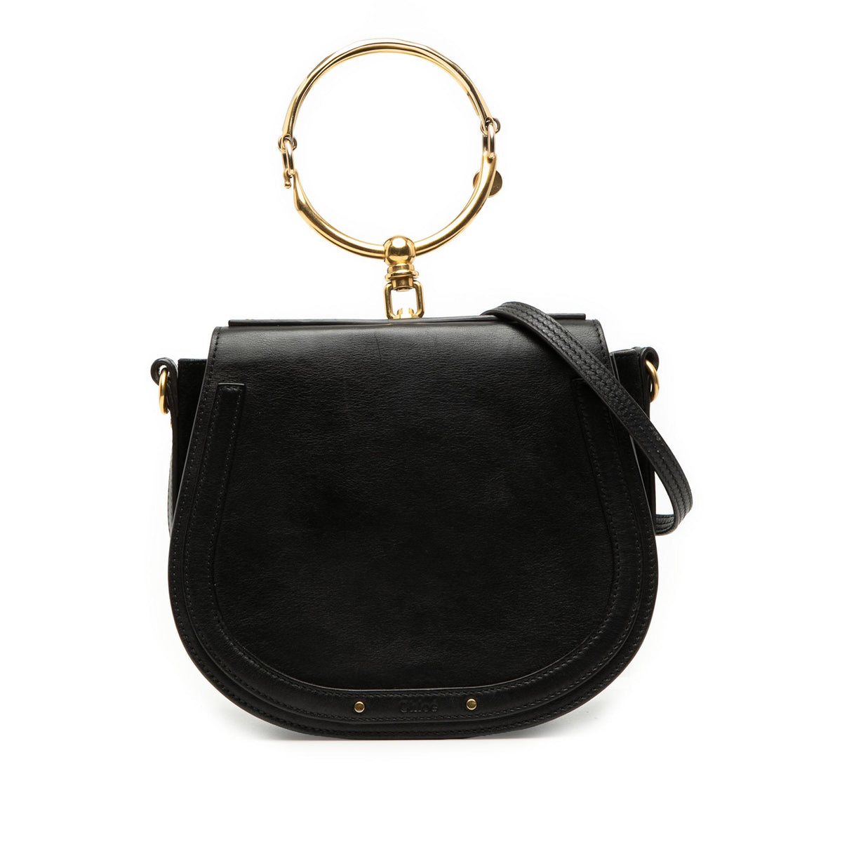 Chloe Medium Leather Nile Bracelet Satchel