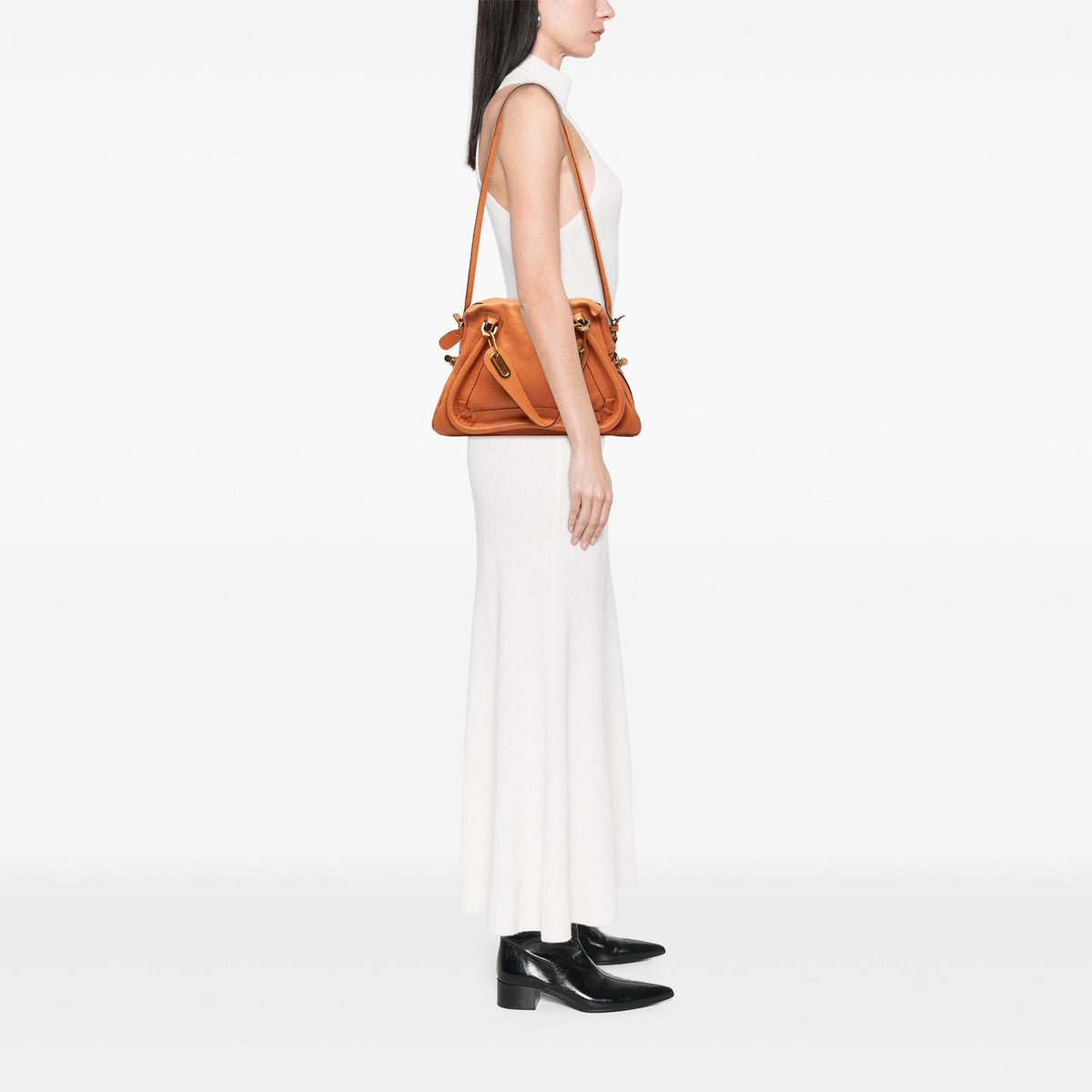 Chloe Medium Leather Paraty Satchel