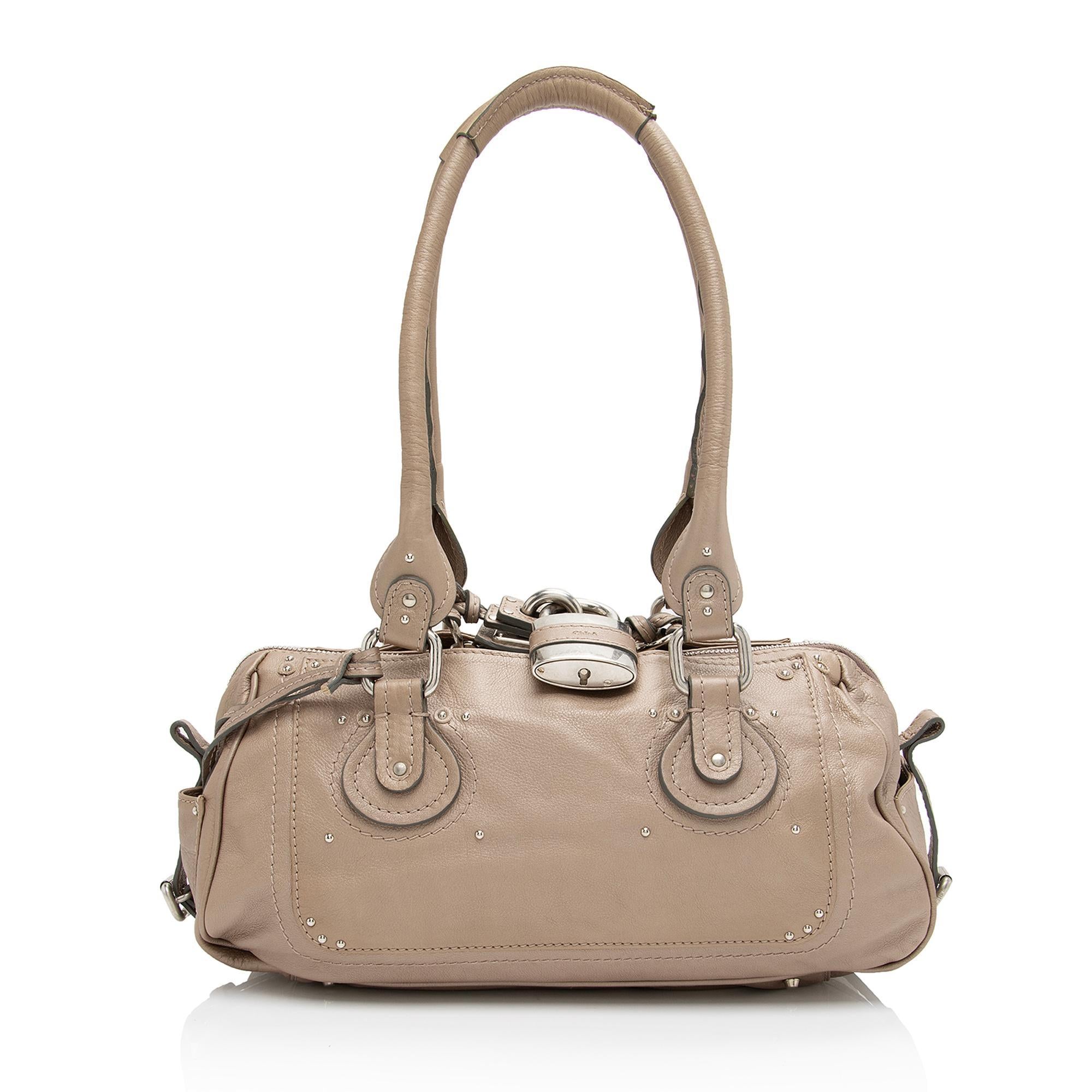 Chloe Metallic Leather Paddington Medium Satchel (SHF-fGg4oH)