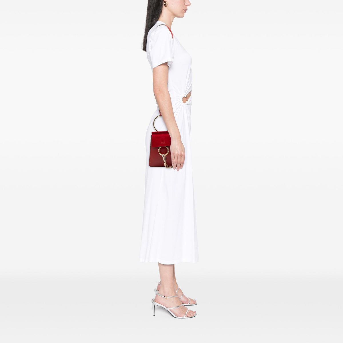 Chloe Mini Calfskin and Suede Faye Bracelet Bag