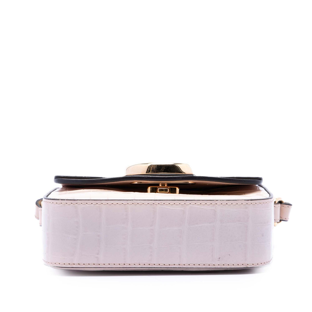 Chloe Mini Croc Embossed Calfskin C Satchel