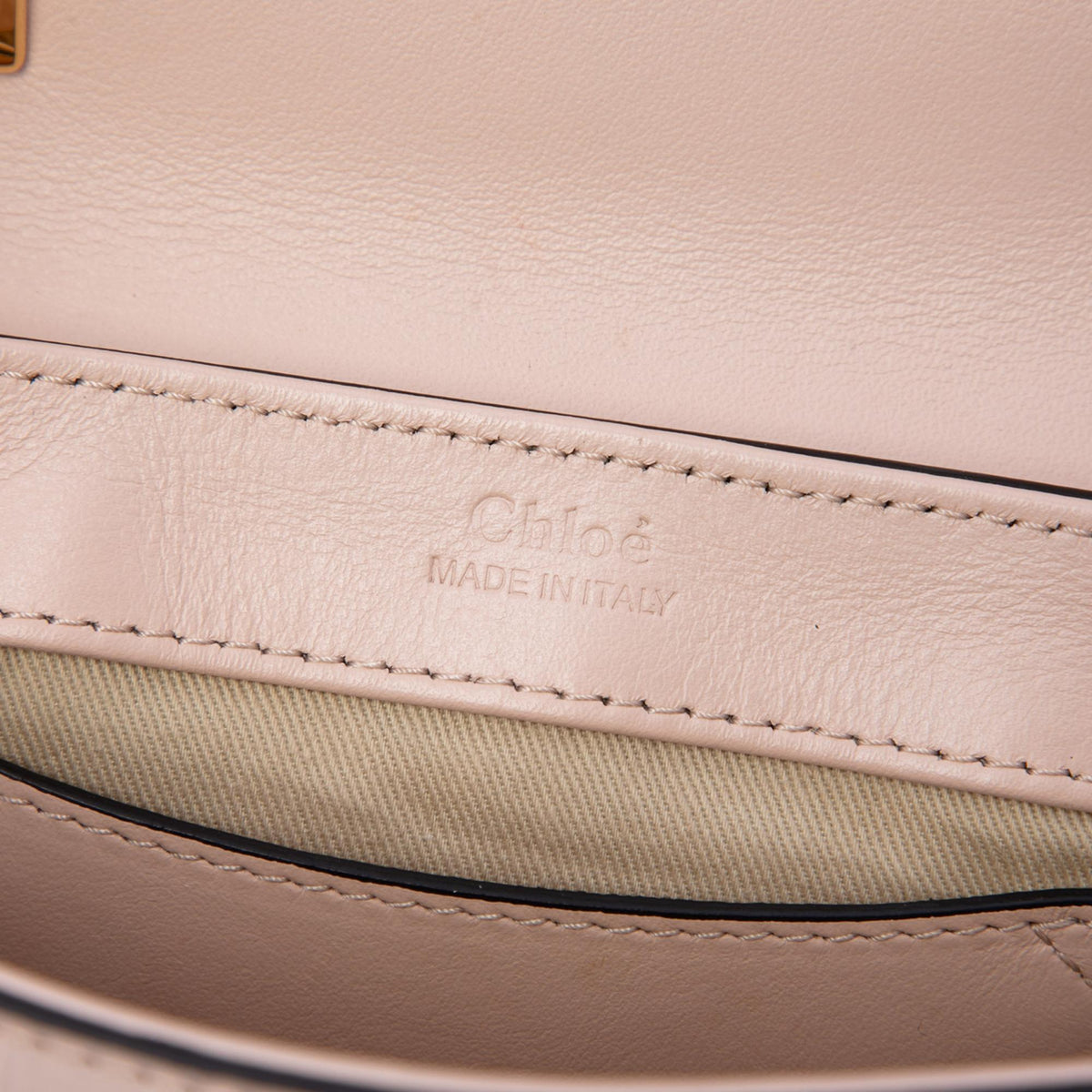 Chloe Mini Croc Embossed Calfskin C Satchel