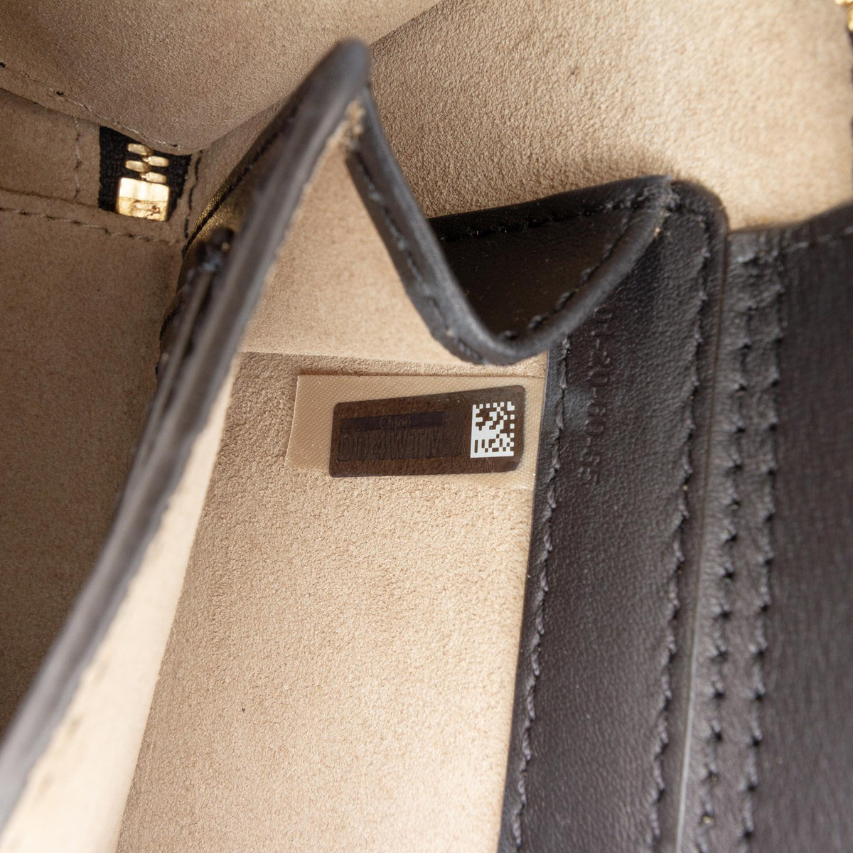 Chloe Mini Croc Embossed Leather C Vanity Bag