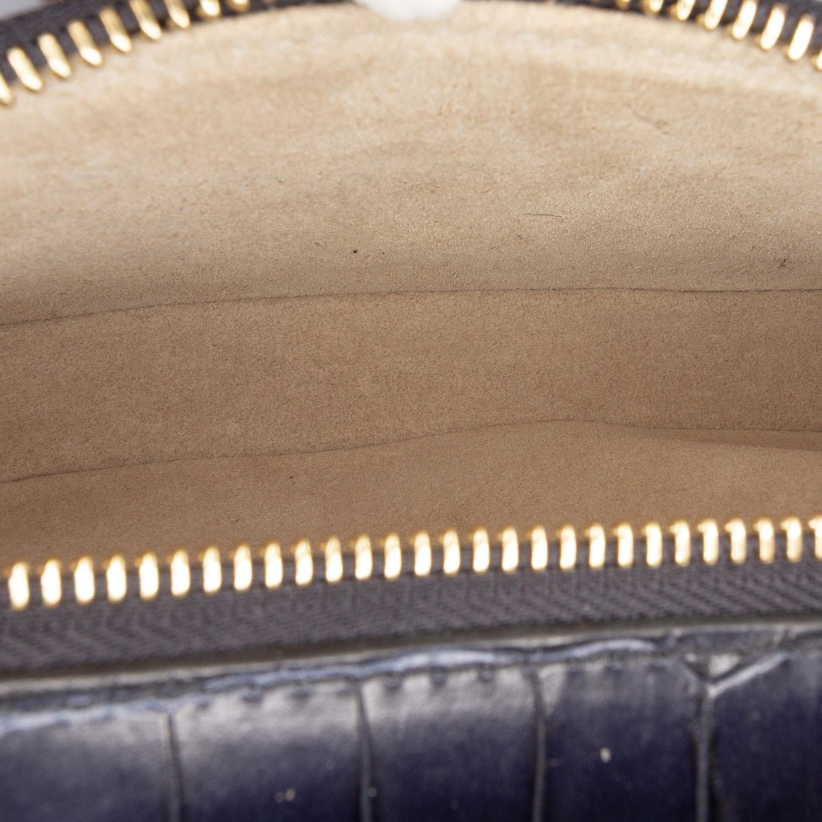 Chloe Mini Croc Embossed Leather C Vanity Bag
