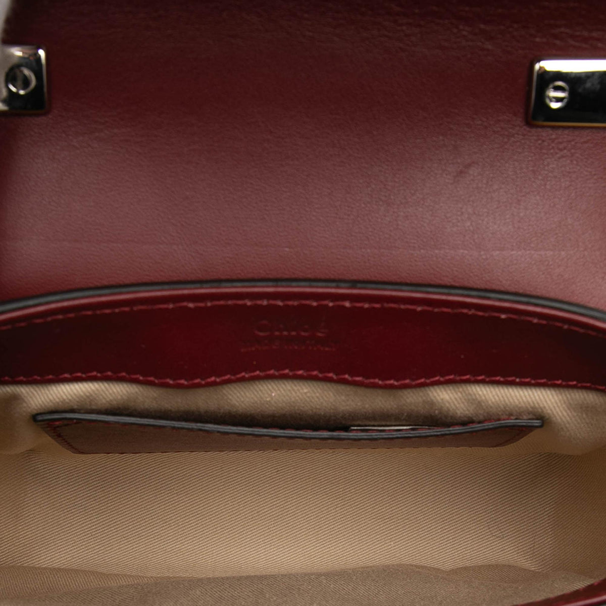 Chloe Mini Croc Embossed Ombre Calfskin C Satchel