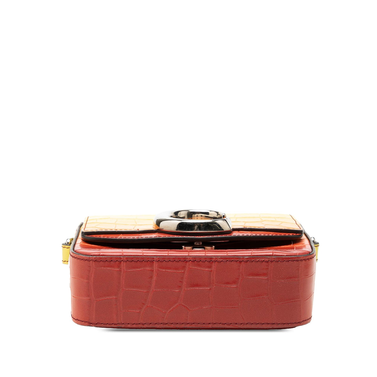 Chloe Mini Ombre Croc Embossed Leather C Satchel
