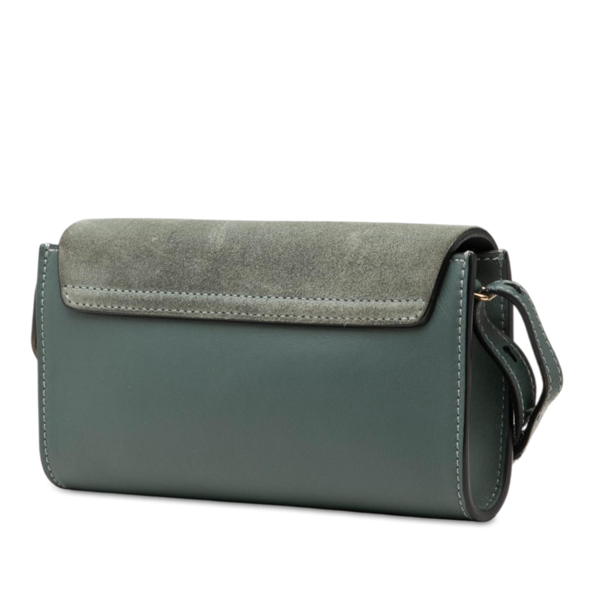 Chloe Mini Suede and Calfskin Faye Chain Crossbody