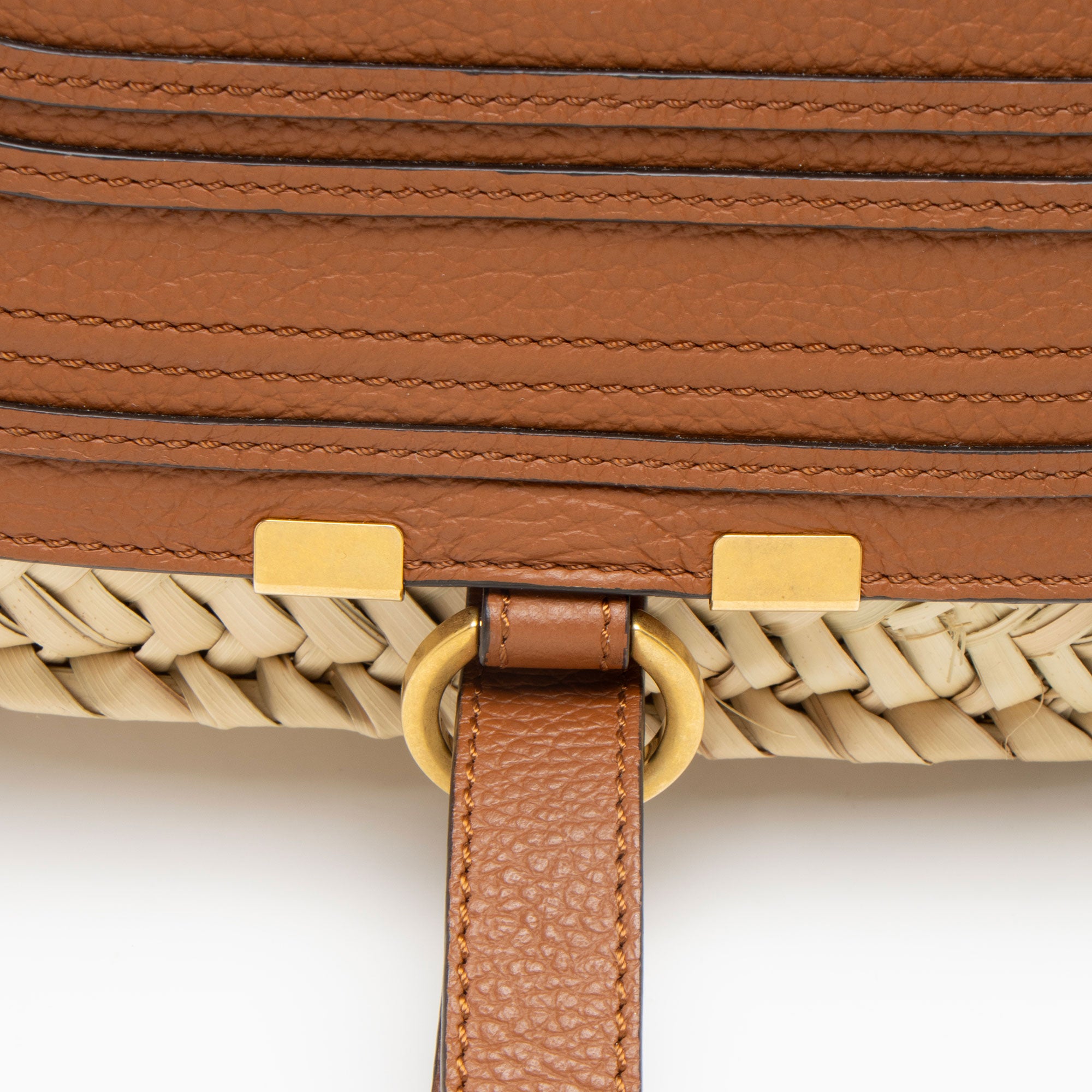 Chloe Raffia Marcie Basket E/W Tote