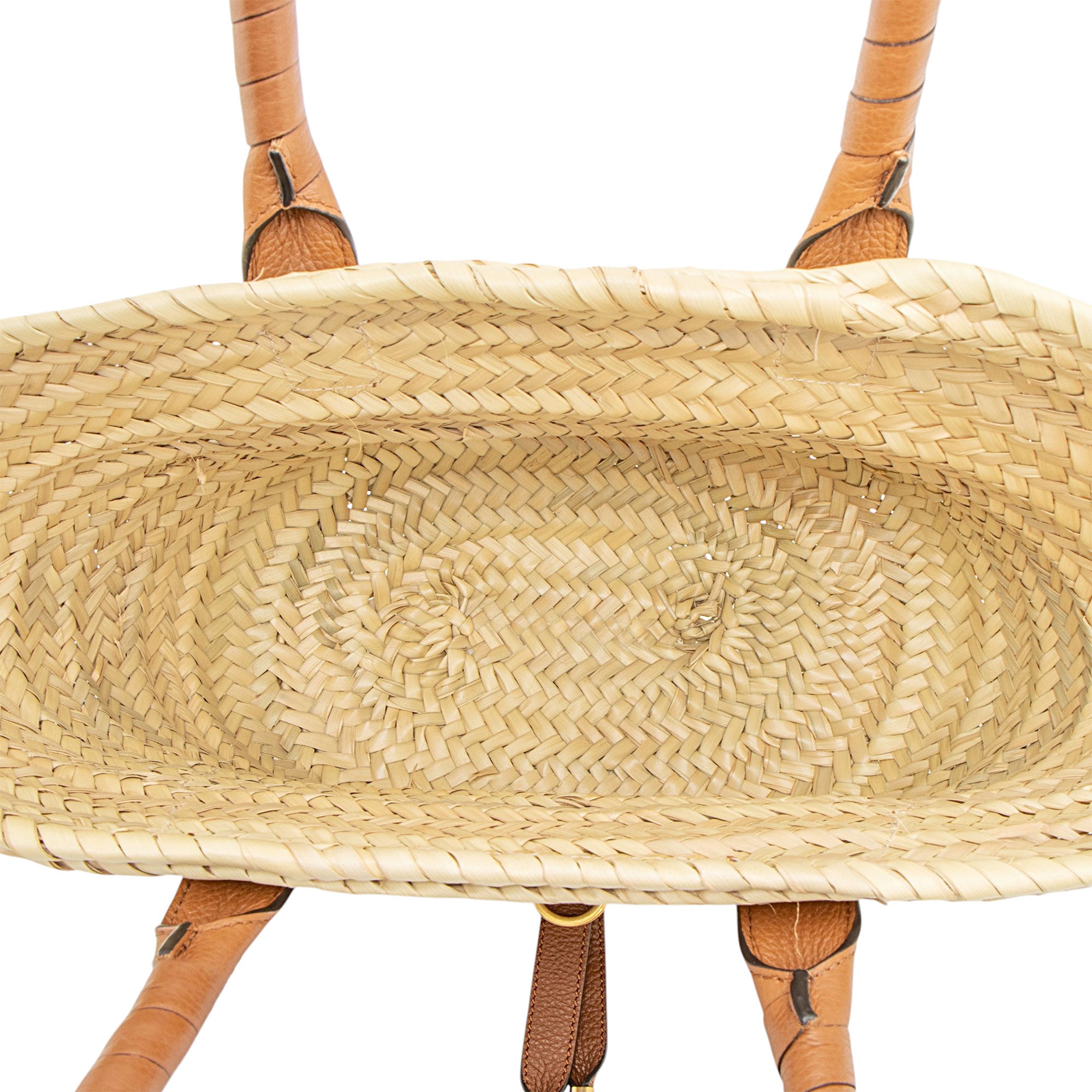 Chloe Raffia Marcie Basket E/W Tote