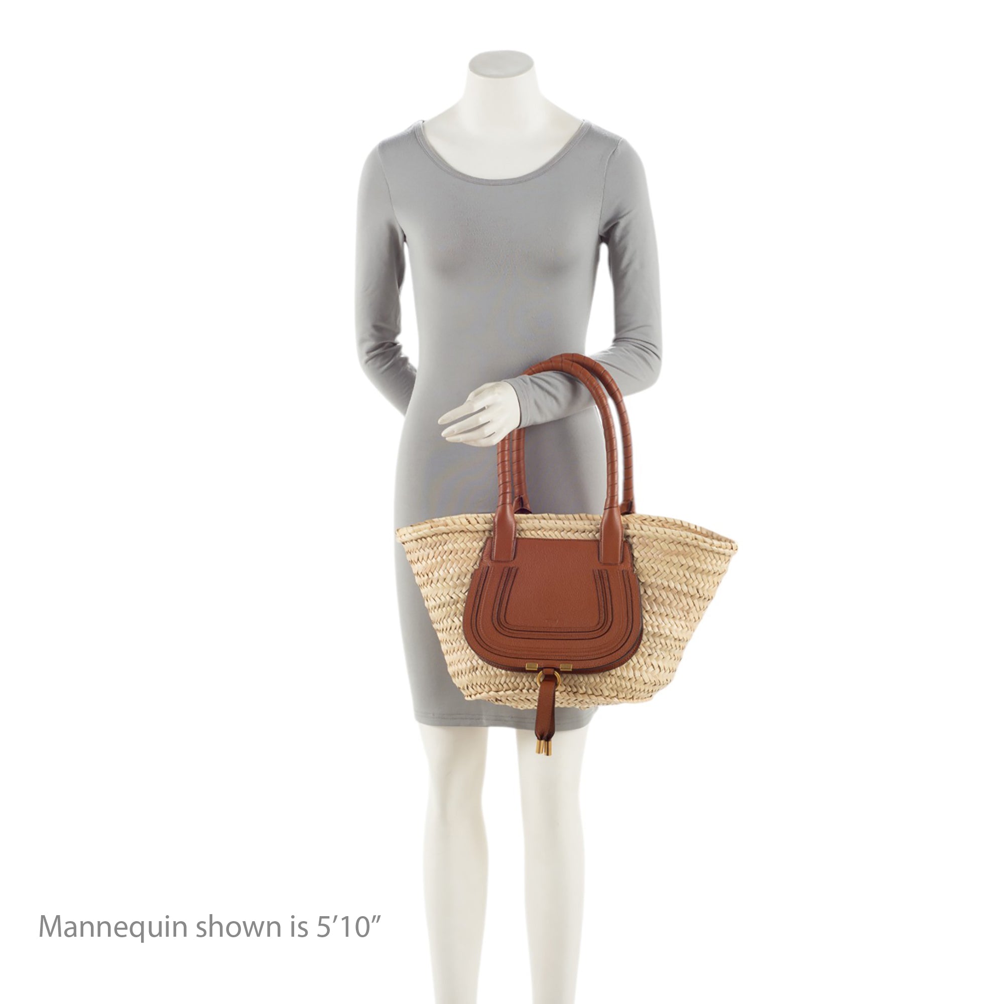 Chloe Raffia Marcie Basket E/W Tote