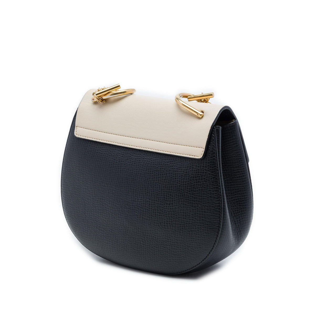 Chloe Small Bicolor Smooth and Grained Calfskin Drew Crossbody
