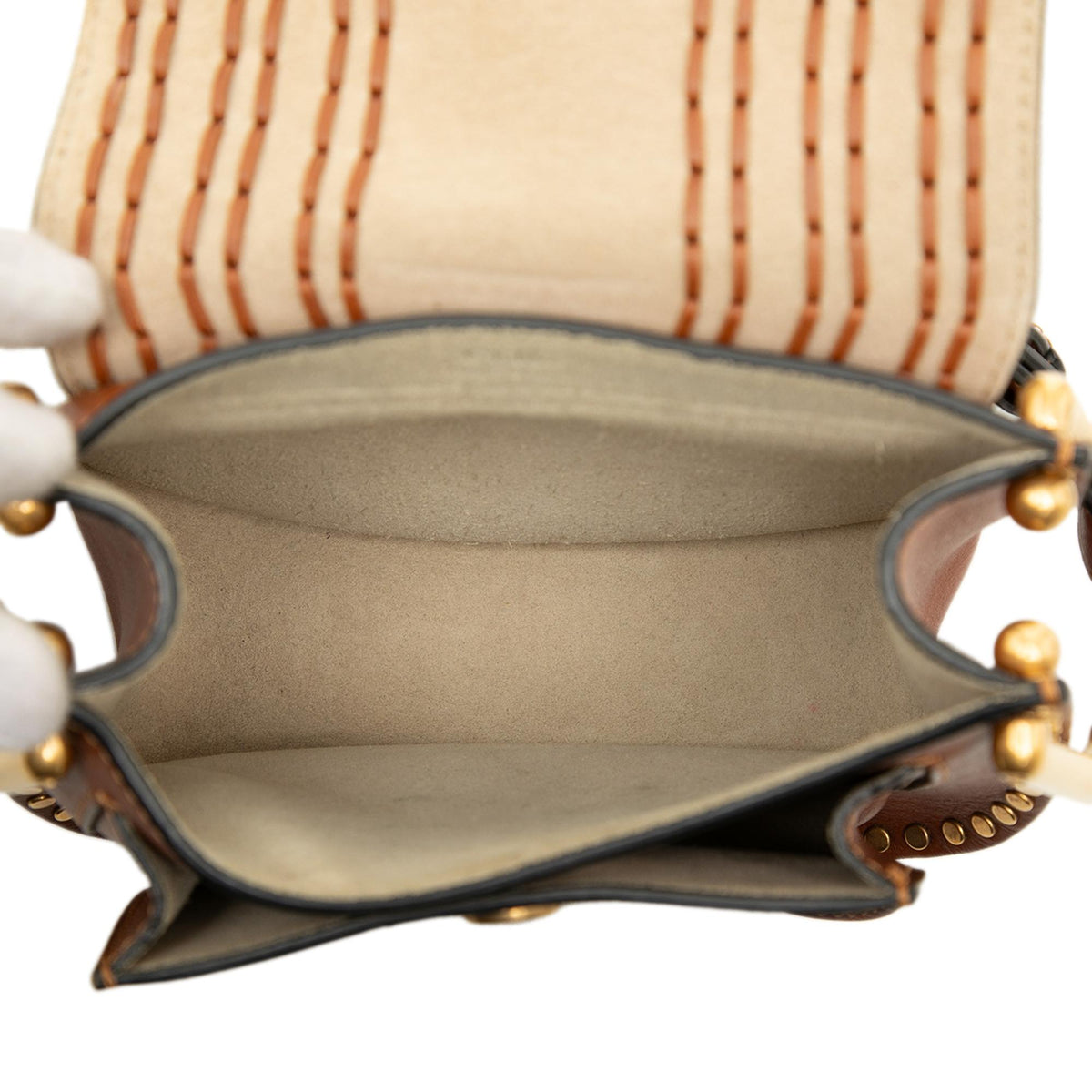 Chloe Small Leather Braided Hudson Crossbody