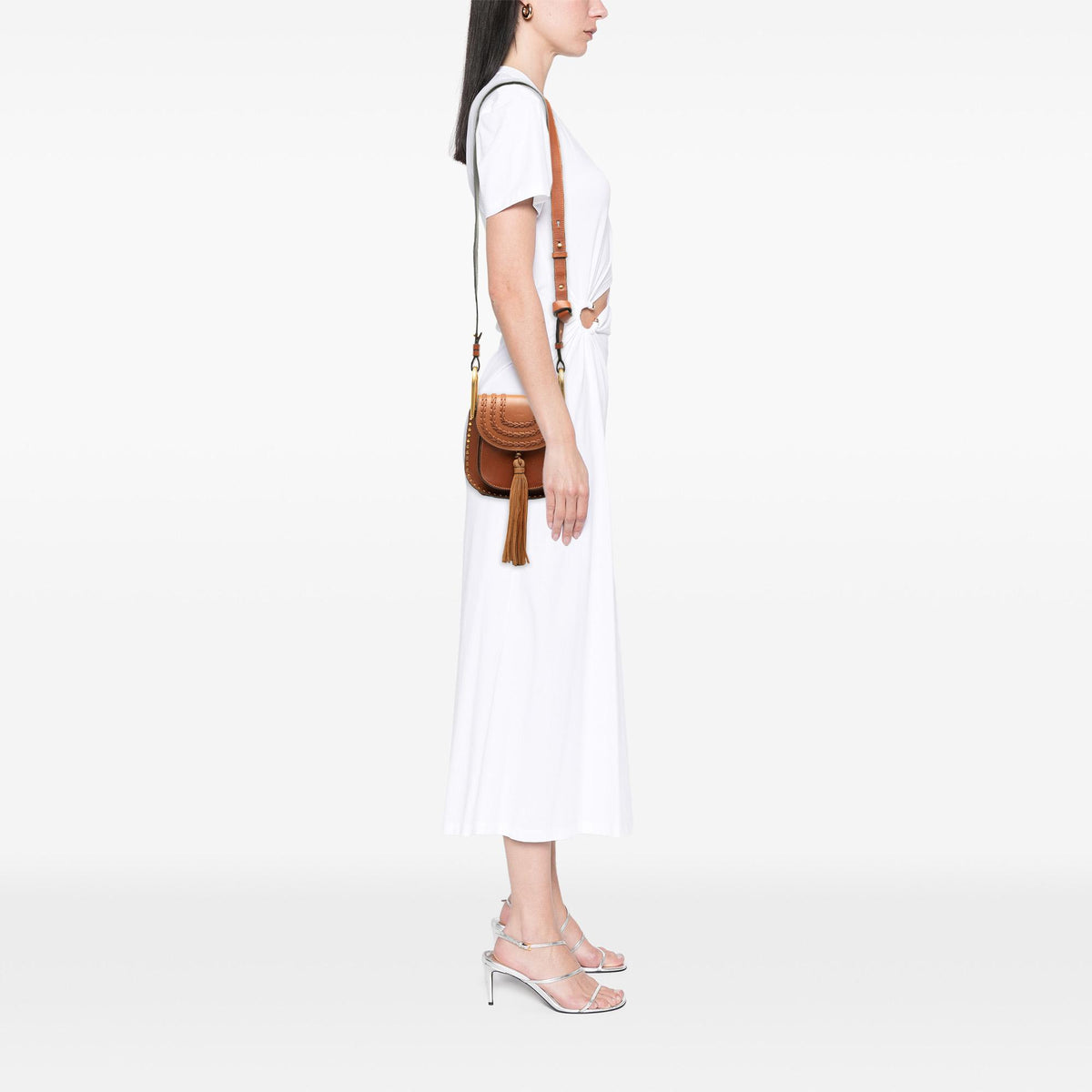 Chloe Small Leather Braided Hudson Crossbody
