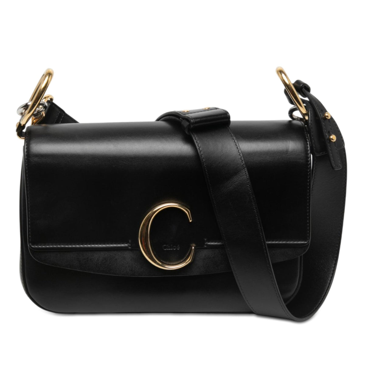 Chloe Small Leather C Double Carry Satchel