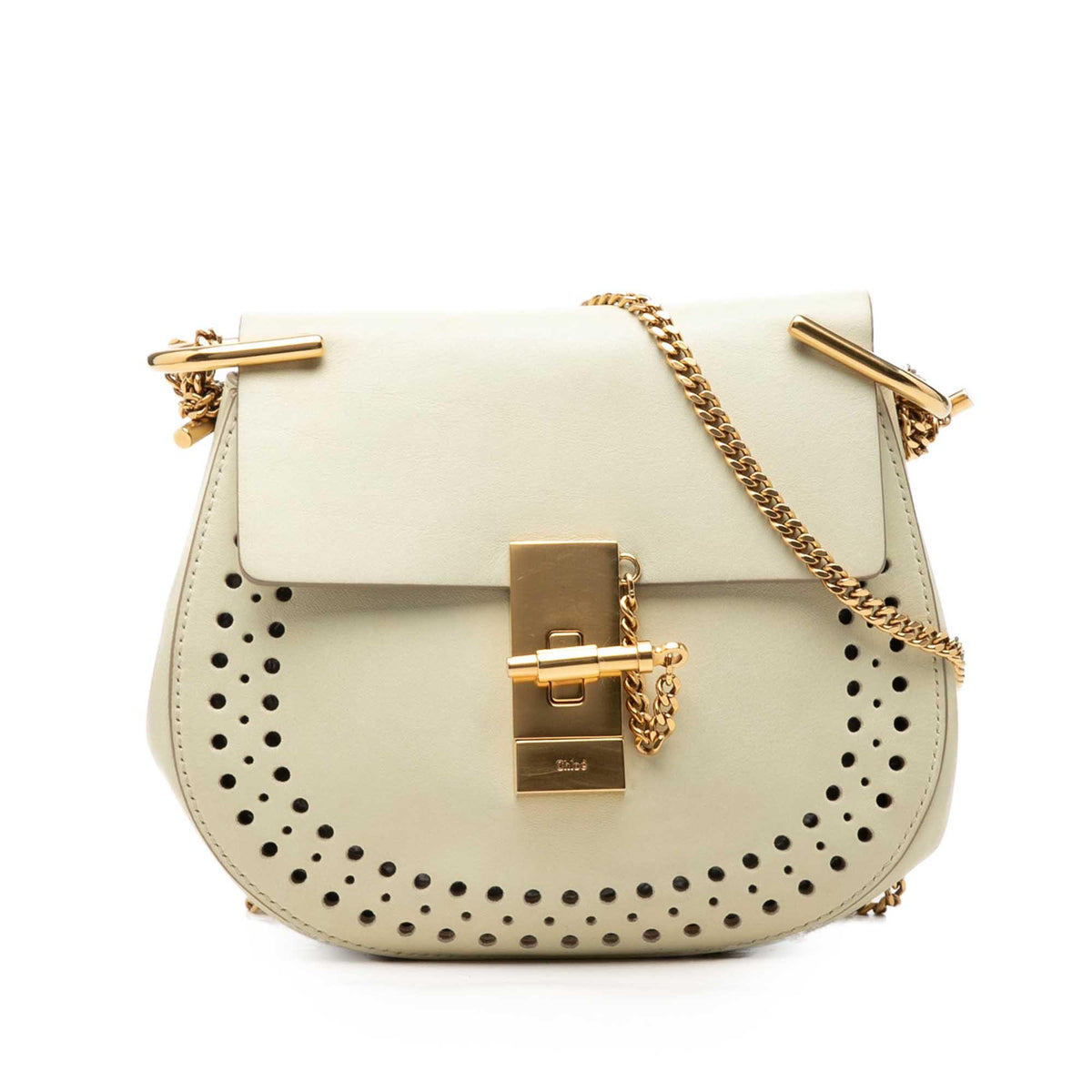 Chloe Small Perforated Leather Drew Crossbody