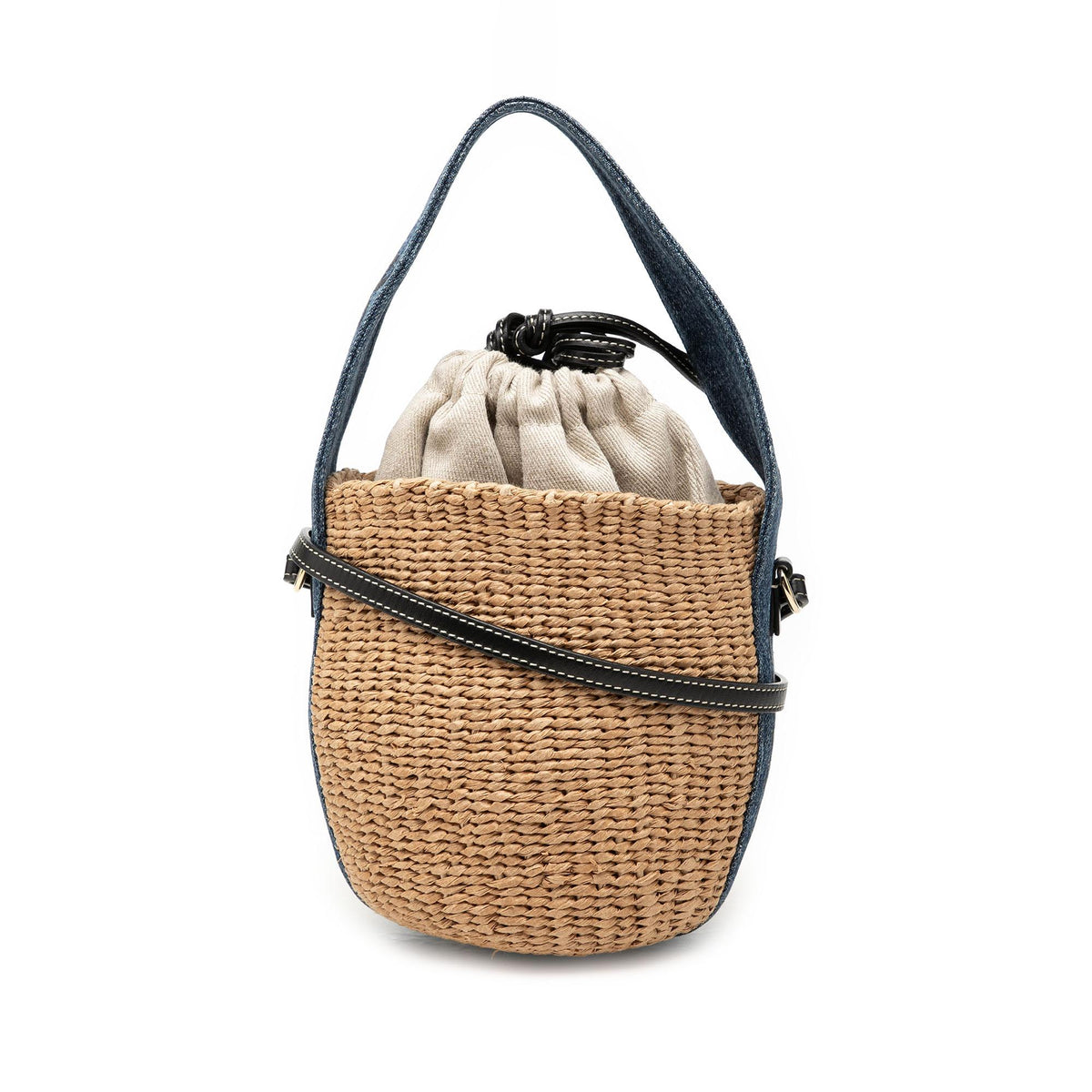 Chloe Small Raffia Woody Basket Bucket Bag