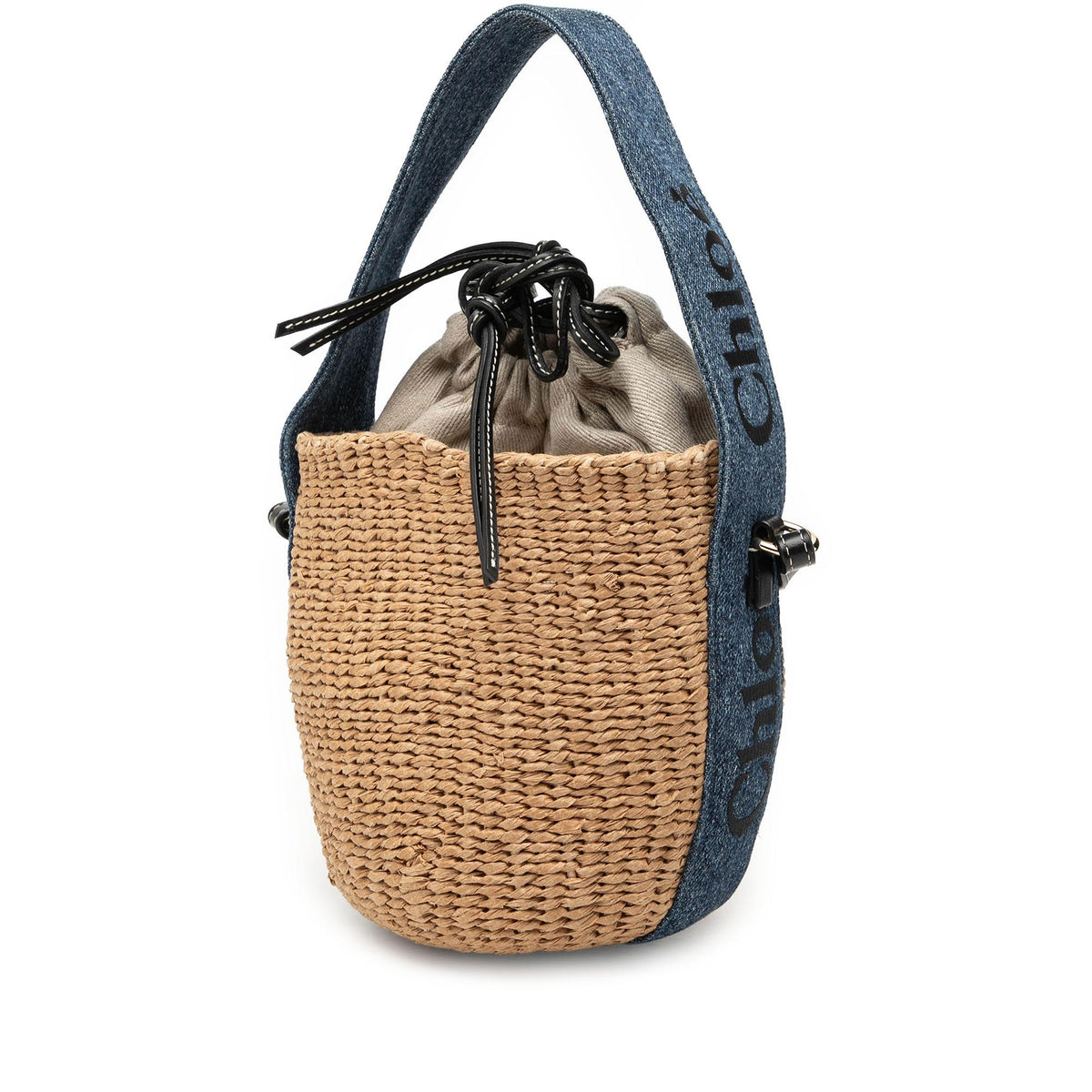 Chloe Small Raffia Woody Basket Bucket Bag