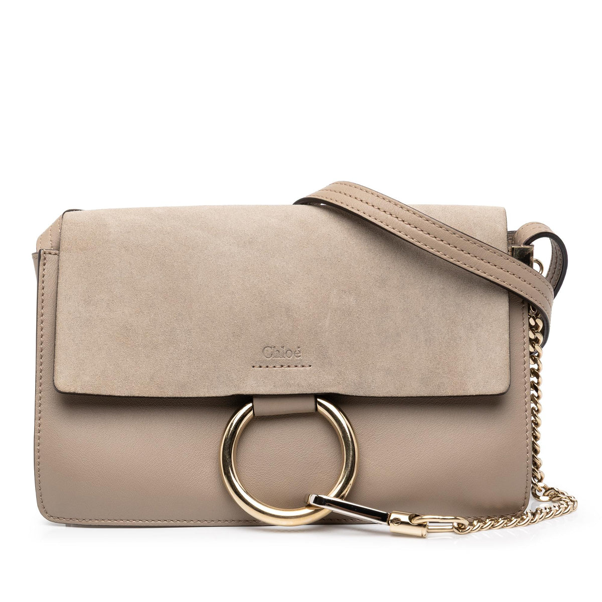 Chloe Small Suede and Calfskin Faye Crossbody