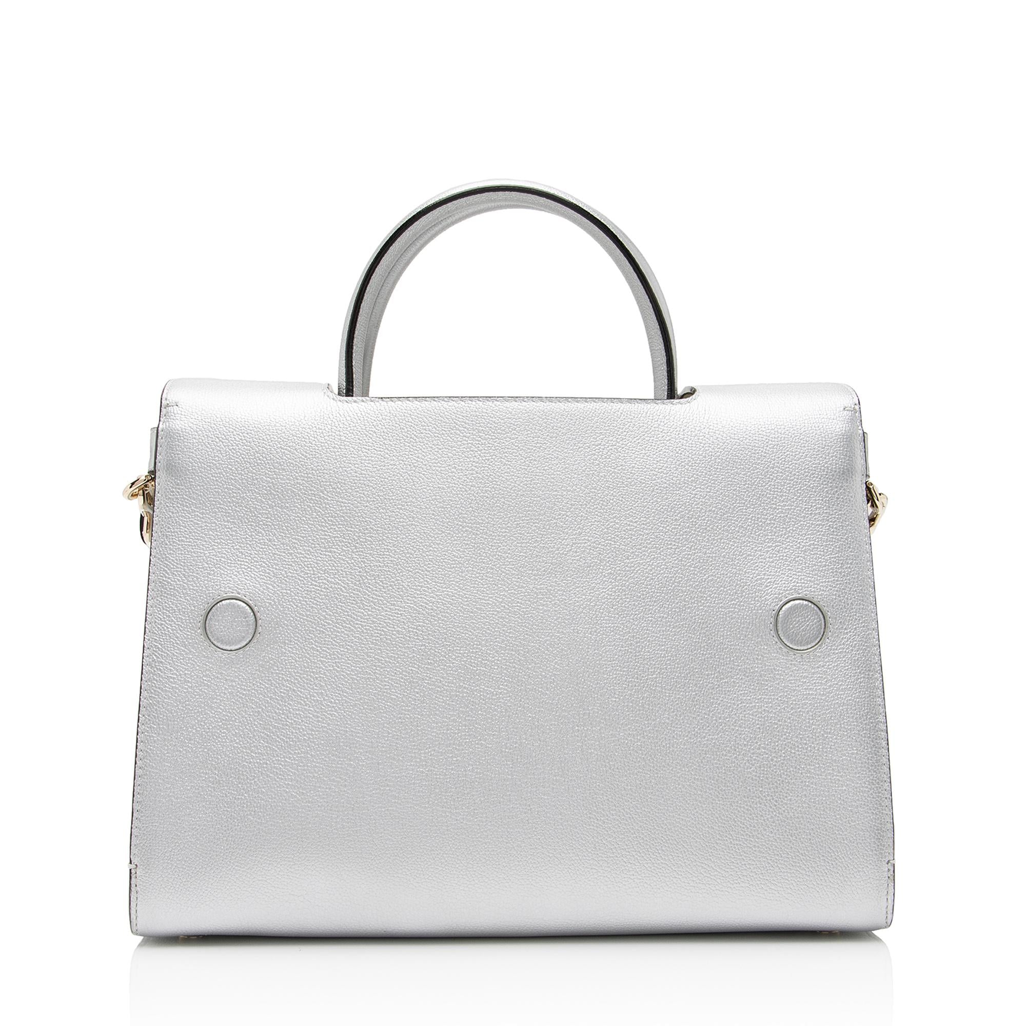 Dior Metallic Calfskin Diorever Medium Tote (SHF-BJ3NV5)