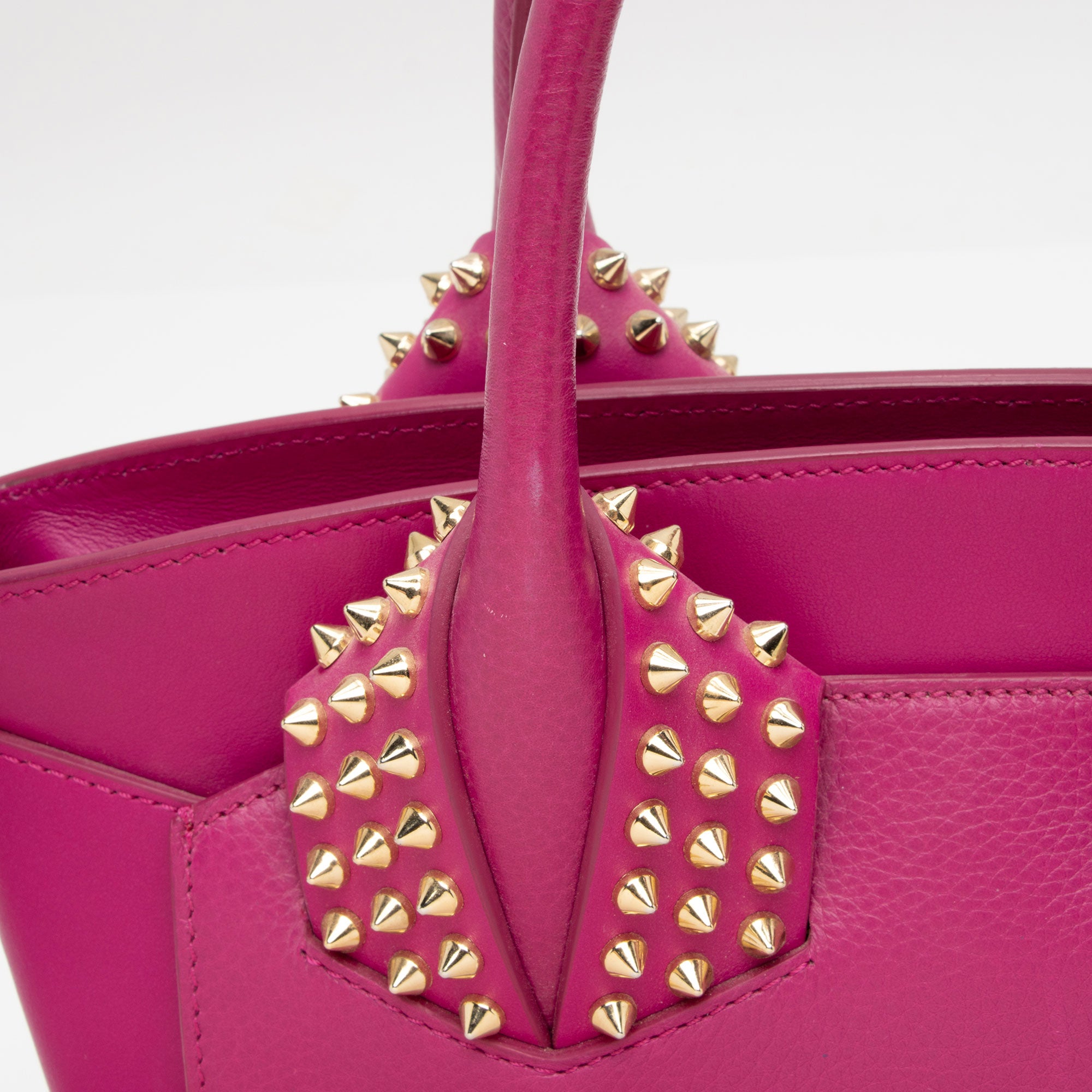 Christian Louboutin Leather Spiked Eloise Small Satchel