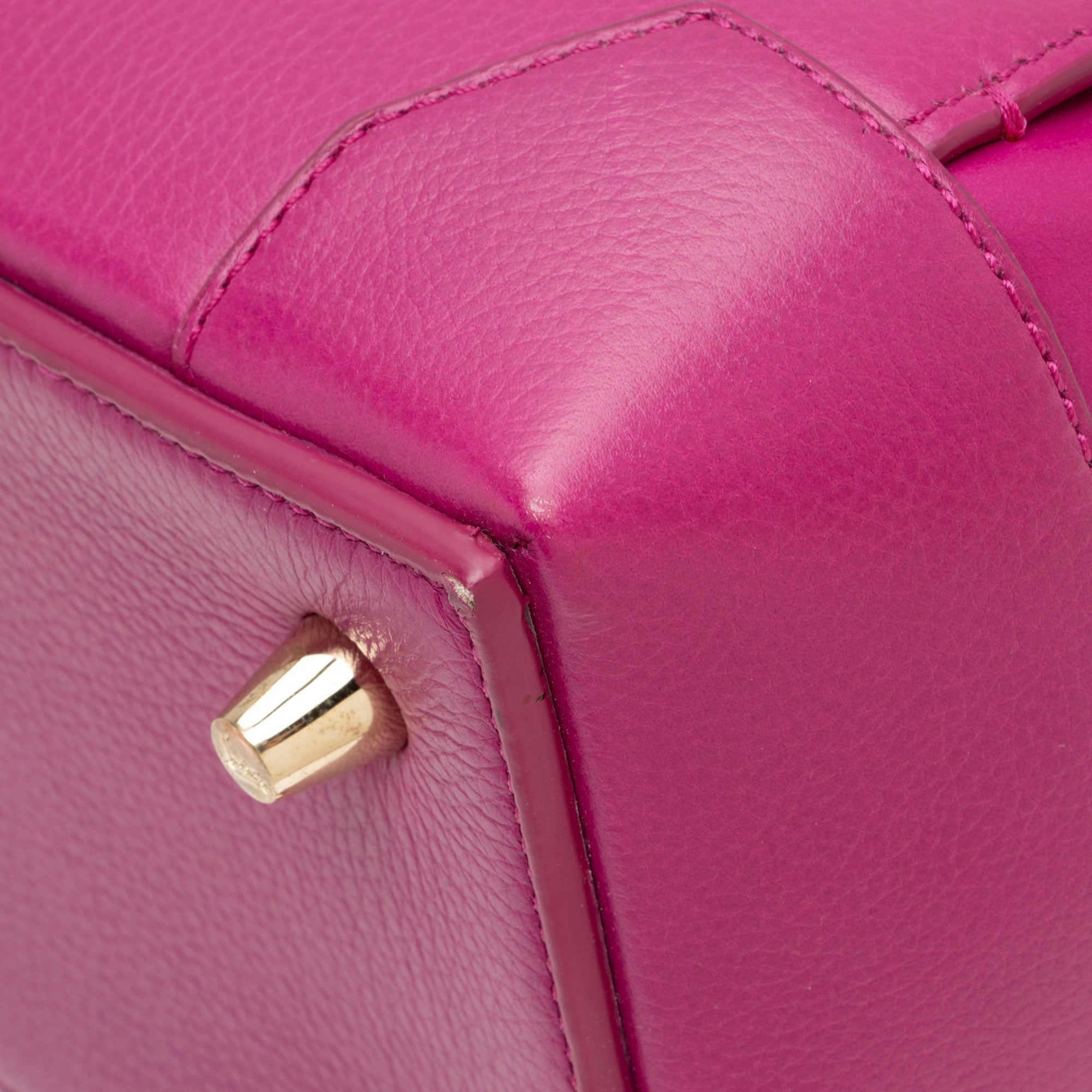 Christian Louboutin Leather Spiked Eloise Small Satchel