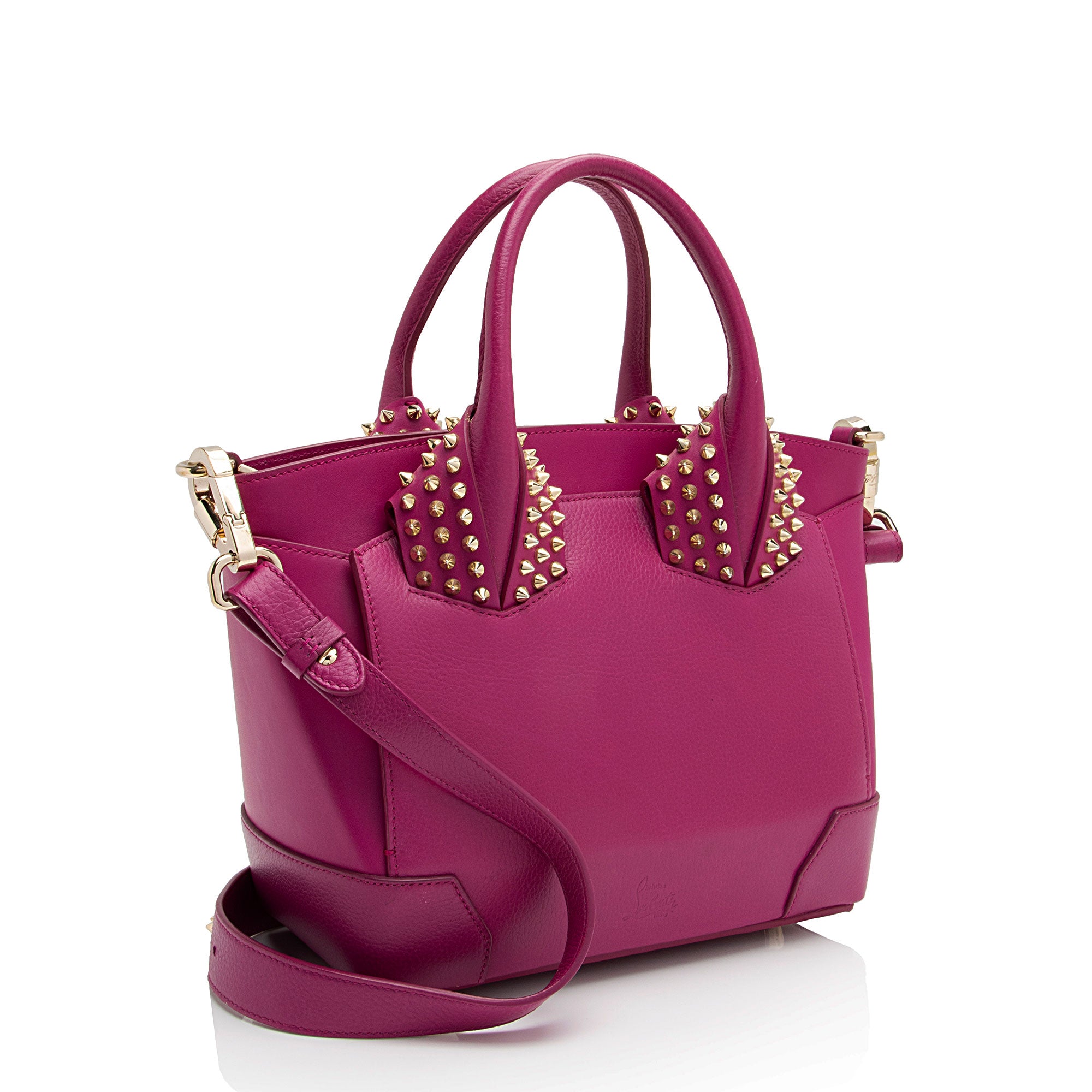 Christian Louboutin Leather Spiked Eloise Small Satchel
