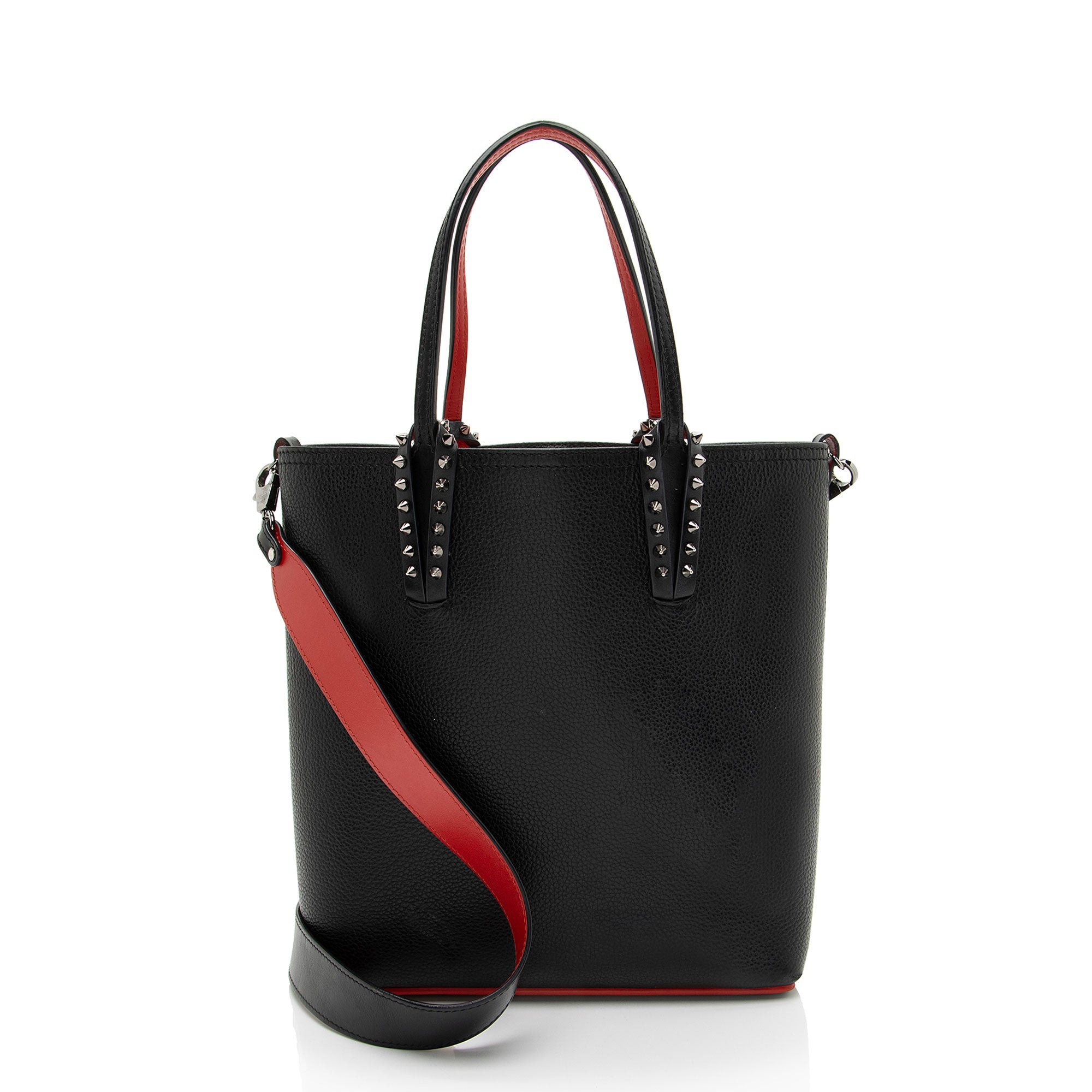 Christian Louboutin Calfskin Spikes Cabata N/S Tote