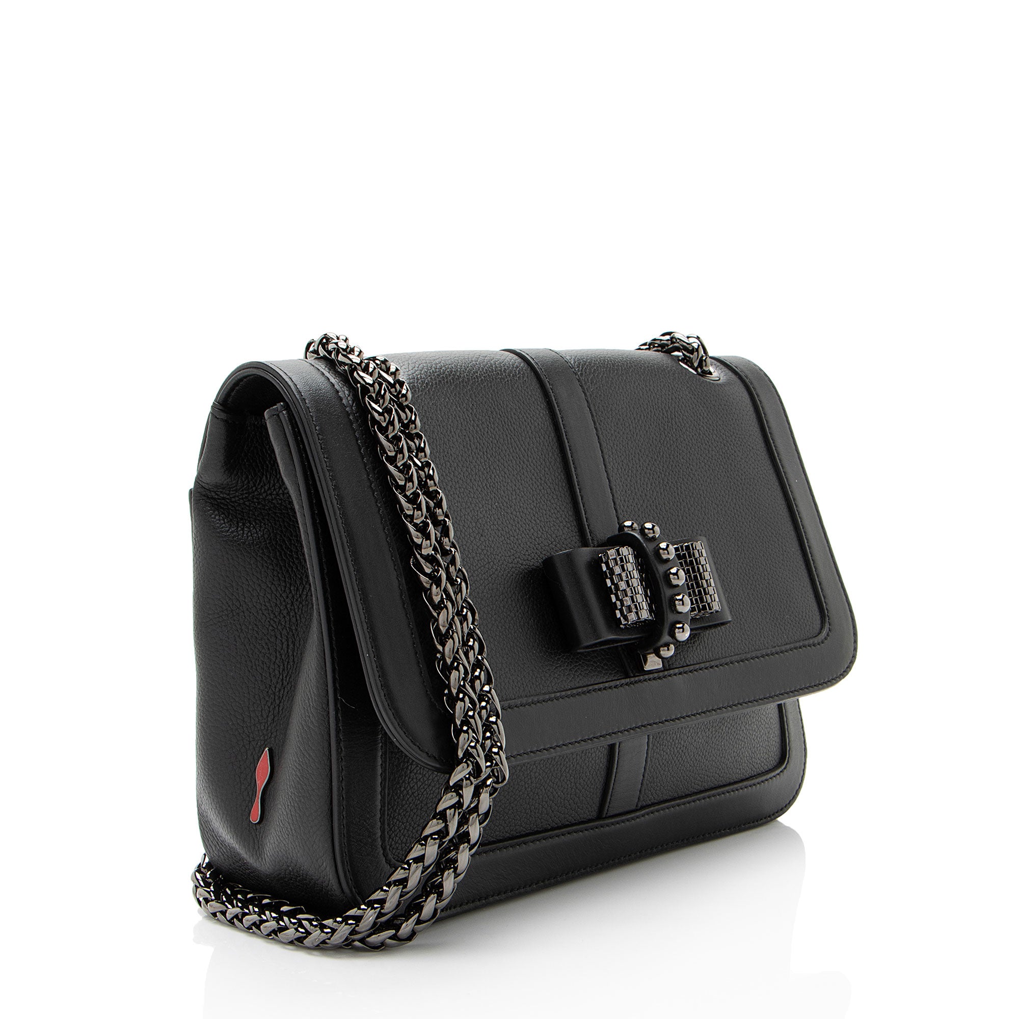 Christian Louboutin Leather Charity Small Shoulder Bag (SHF-Gxpq1d)