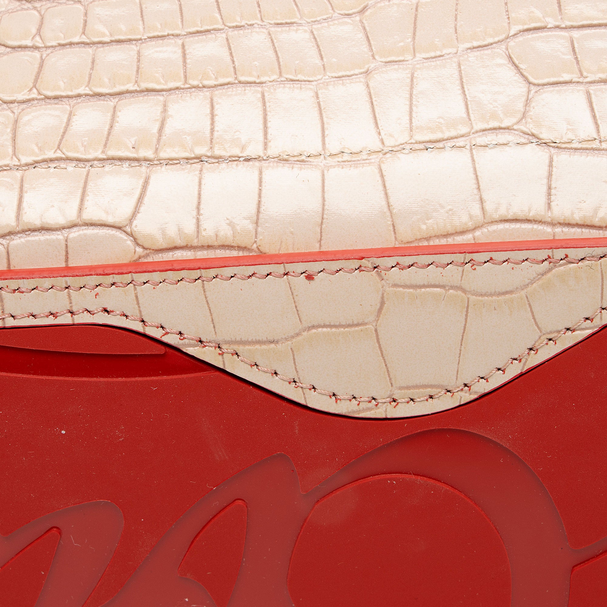 Christian Louboutin Croc Embossed Leather Cabarock Small Tote (SHF-agxwVX)