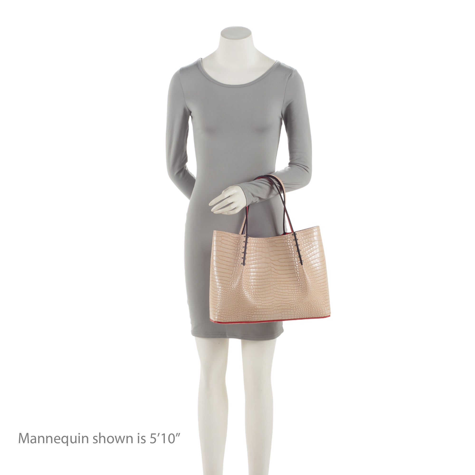 Christian Louboutin Croc Embossed Leather Cabarock Small Tote (SHF-agxwVX)