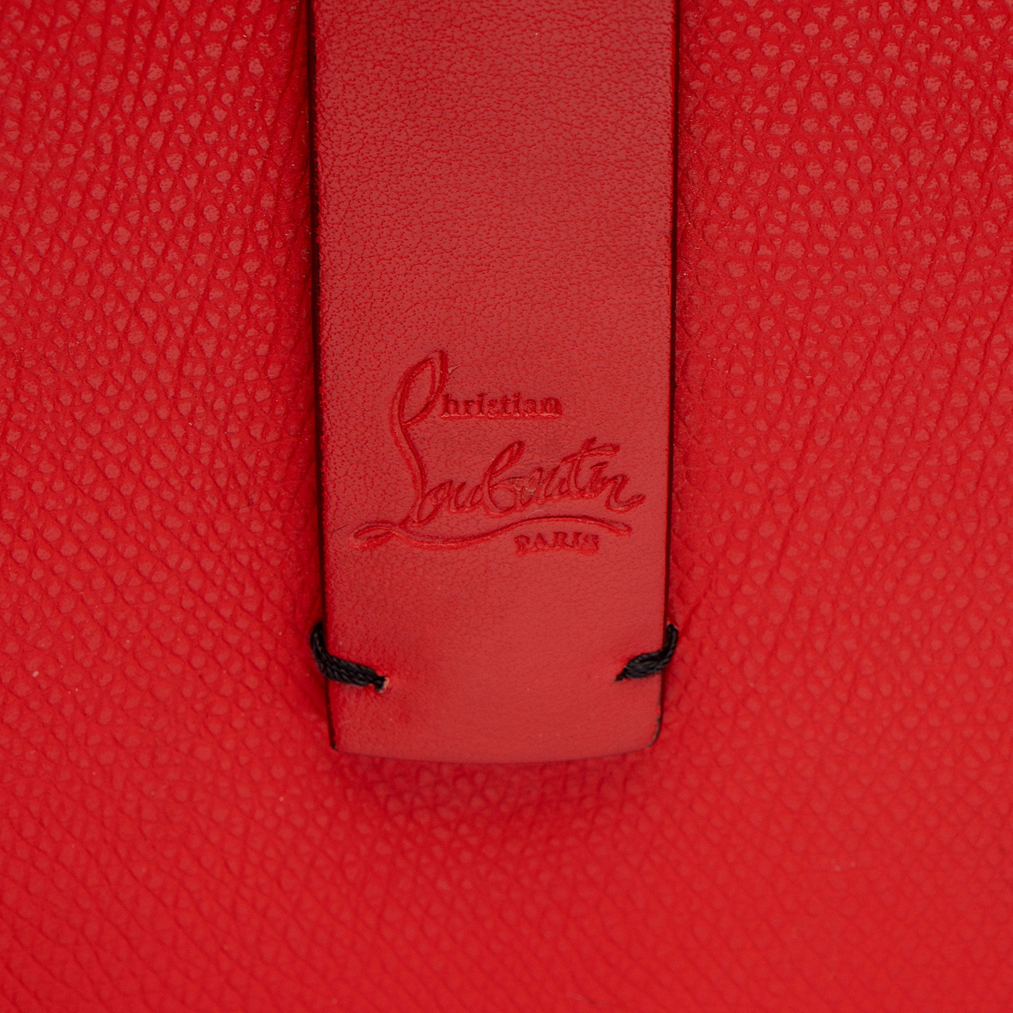 Christian Louboutin Embossed Leather Loubinthesky Cabata Small Tote (SHF-h4QQsx)